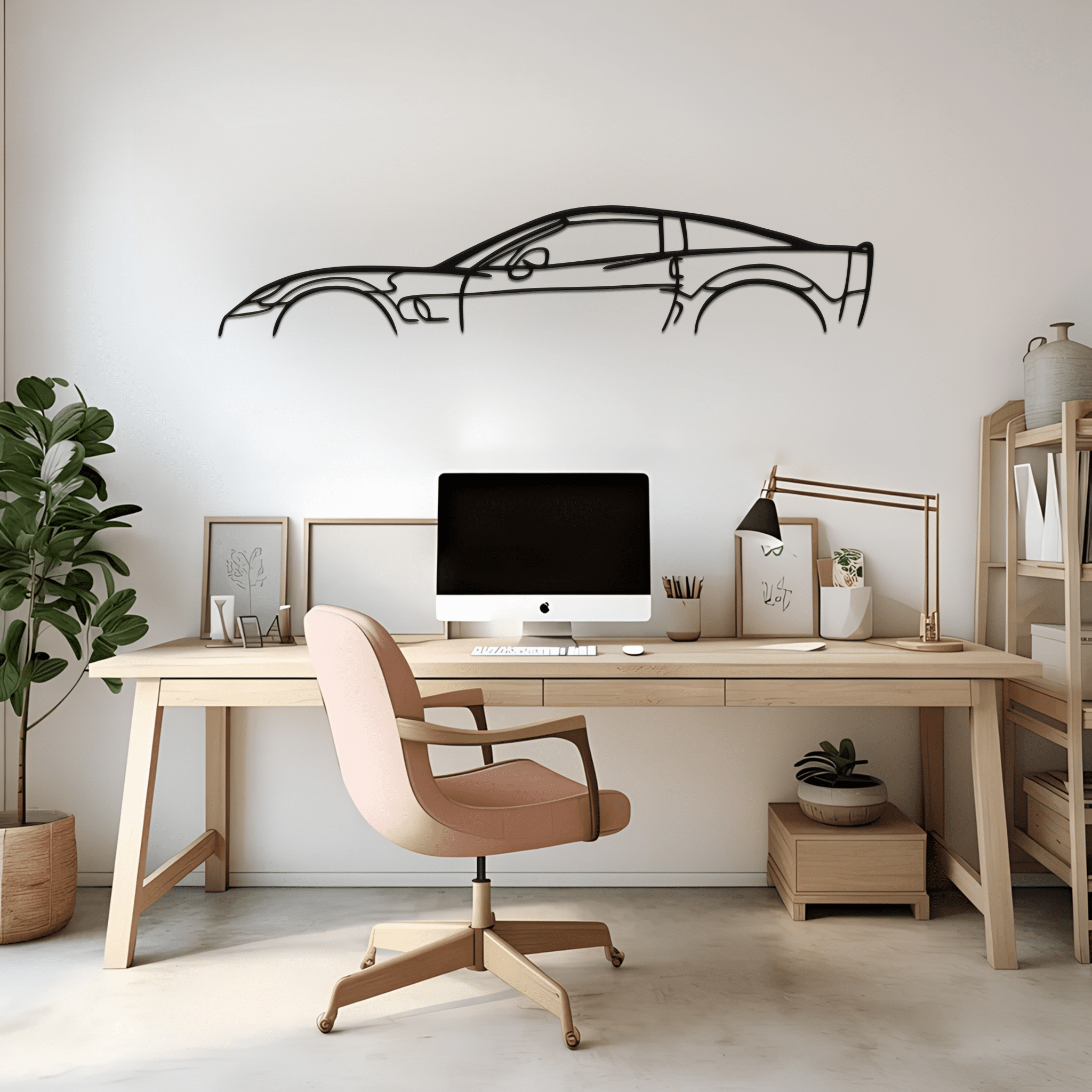 Corvette C6 ZR1 Silhouette Metal Wall Art - CikosWallArt