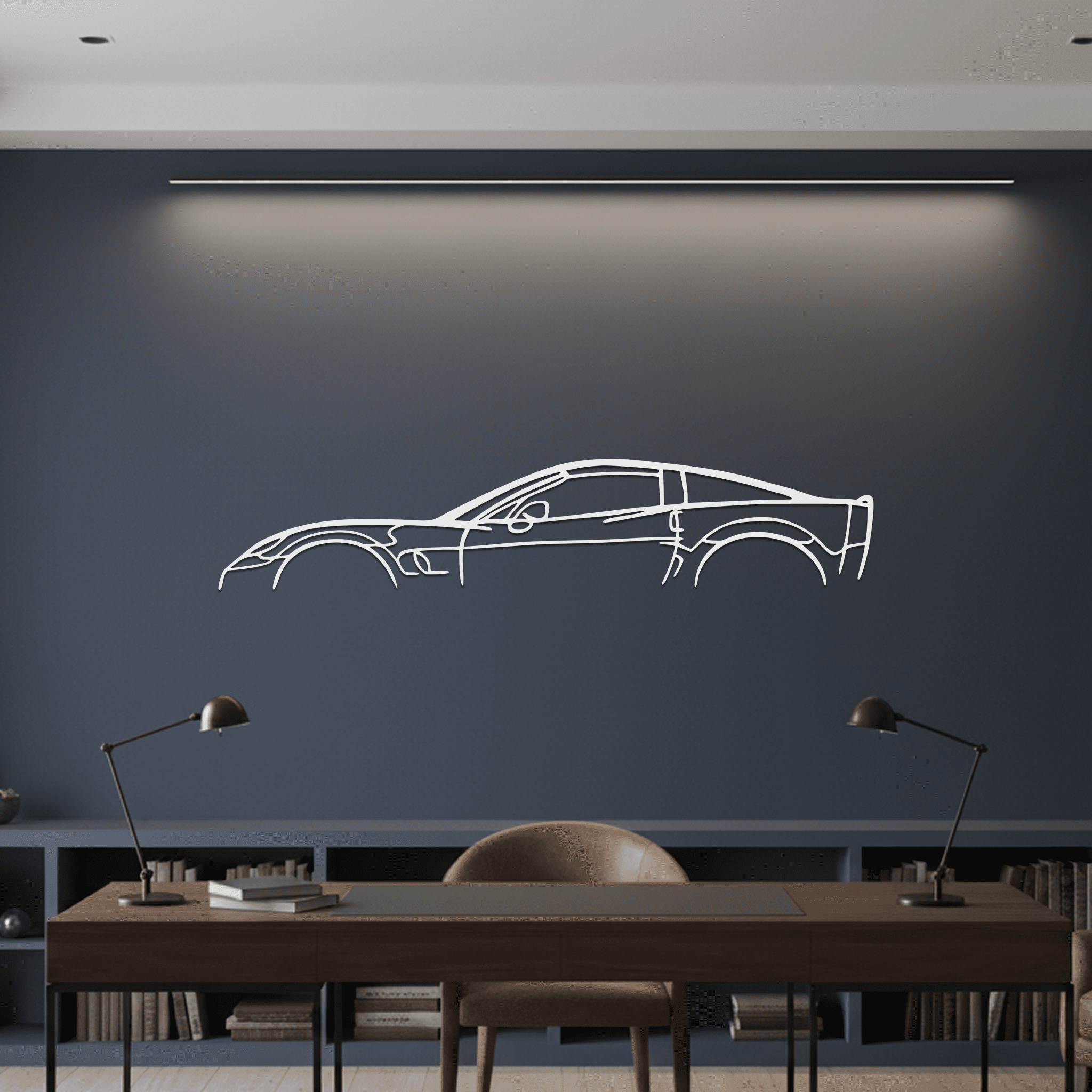 Corvette C6 ZR1 Silhouette Metal Wall Art - CikosWallArt