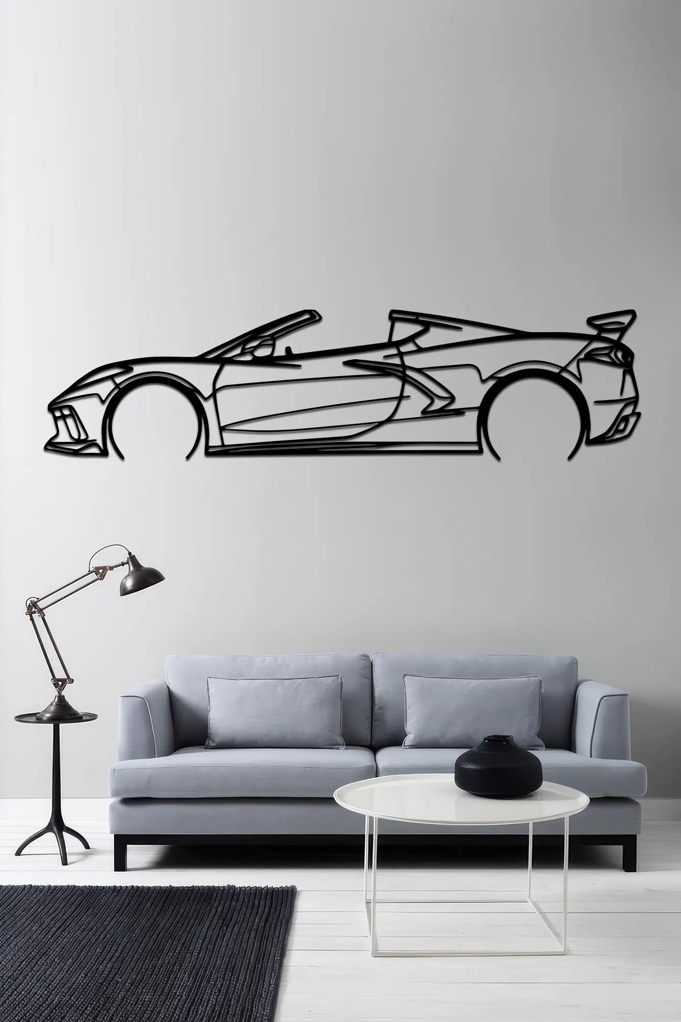 Corvette C8 Convertible Metal Wall Art - CikosWallArt