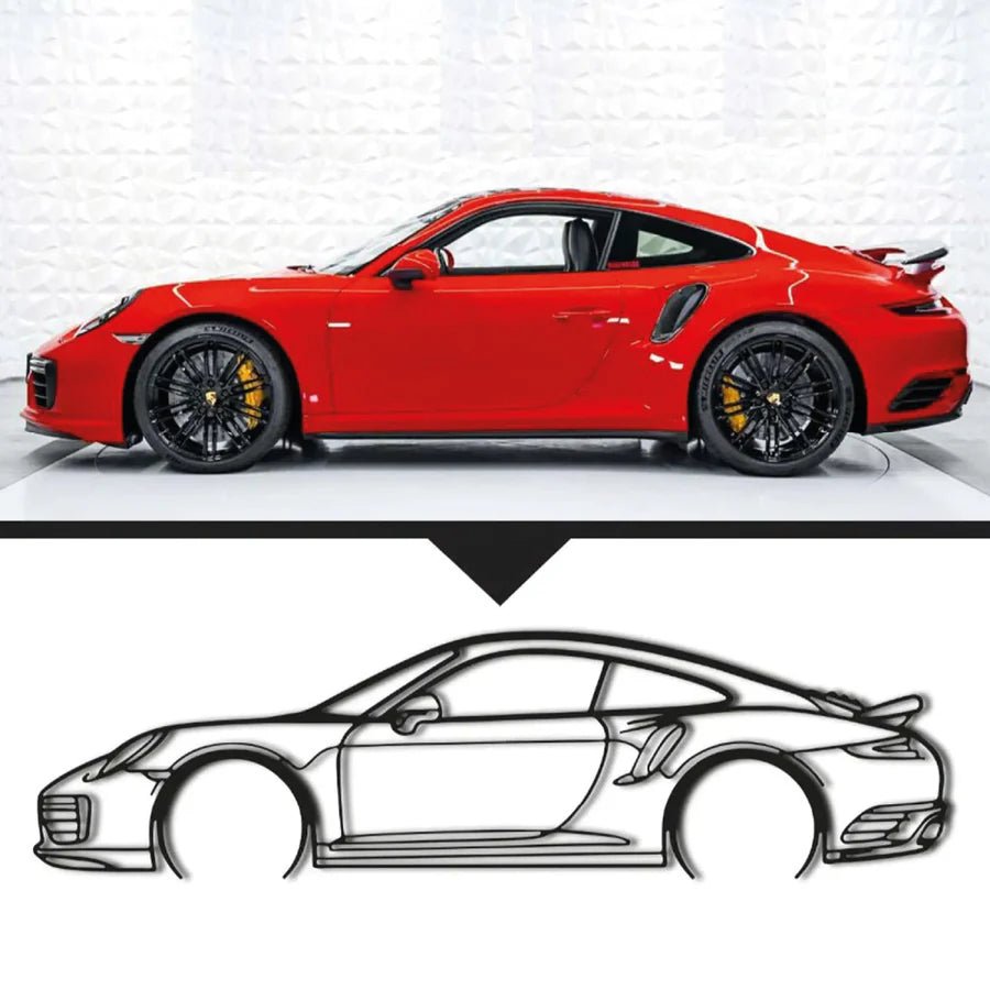 Custom Car Silhouette Metal Wall Art - CikosWallArt