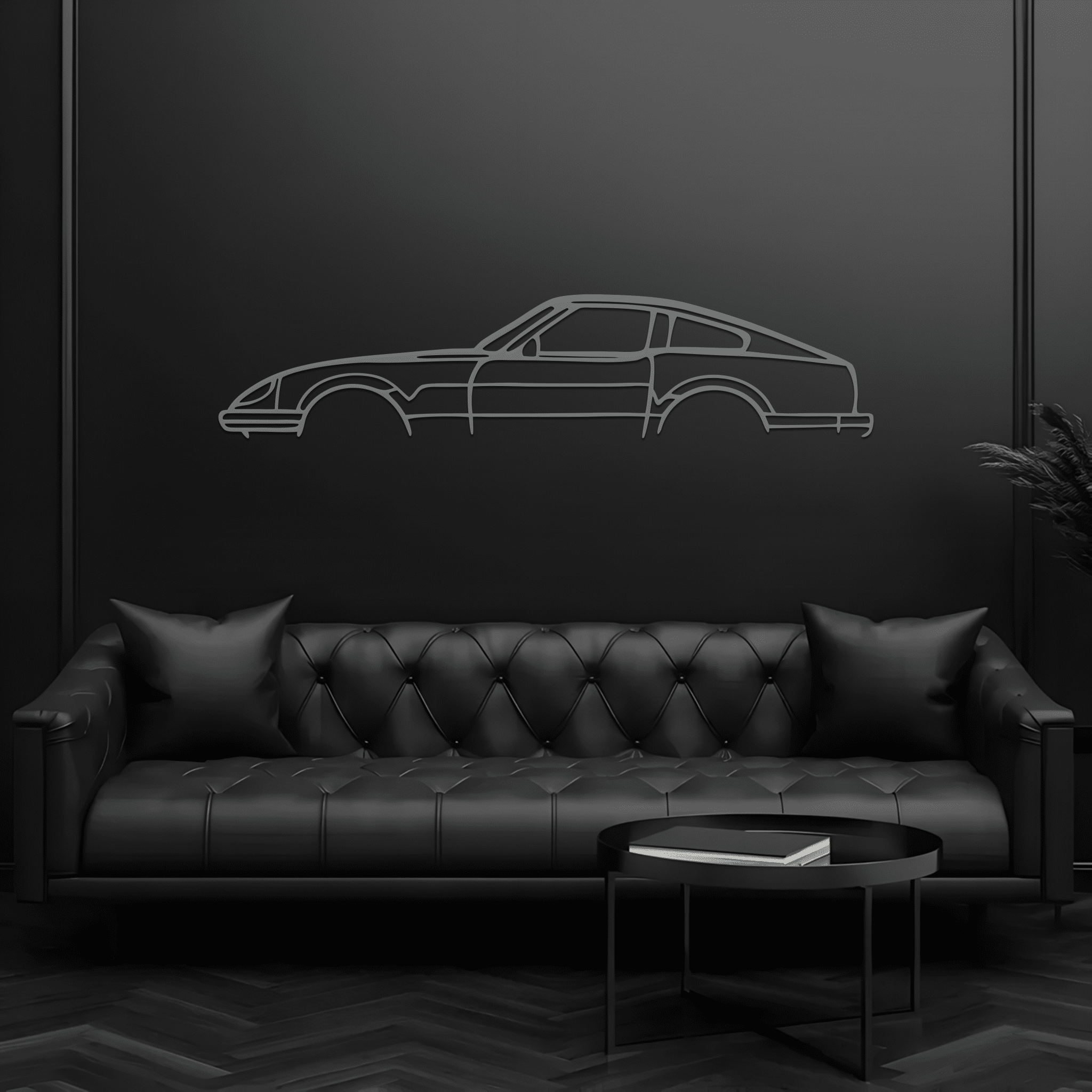 Datsun 280z Silhouette Metal Wall Art - CikosWallArt