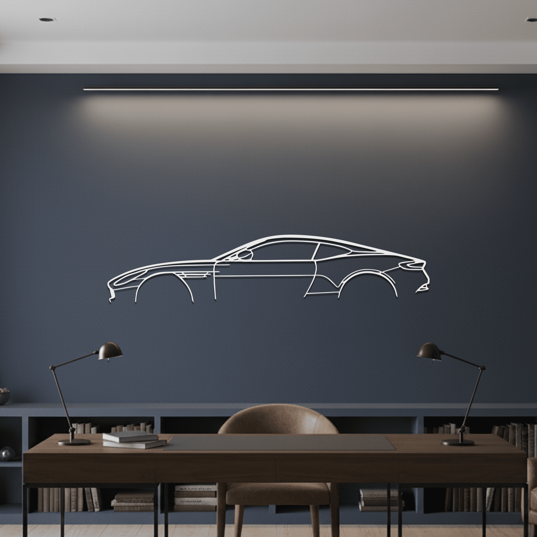DB11 Silhouette Metal Wall Art - CikosWallArt