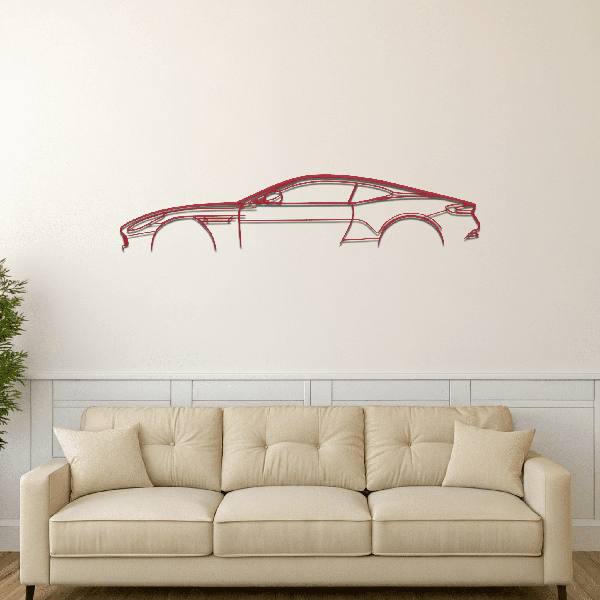 DB11 Silhouette Metal Wall Art - CikosWallArt