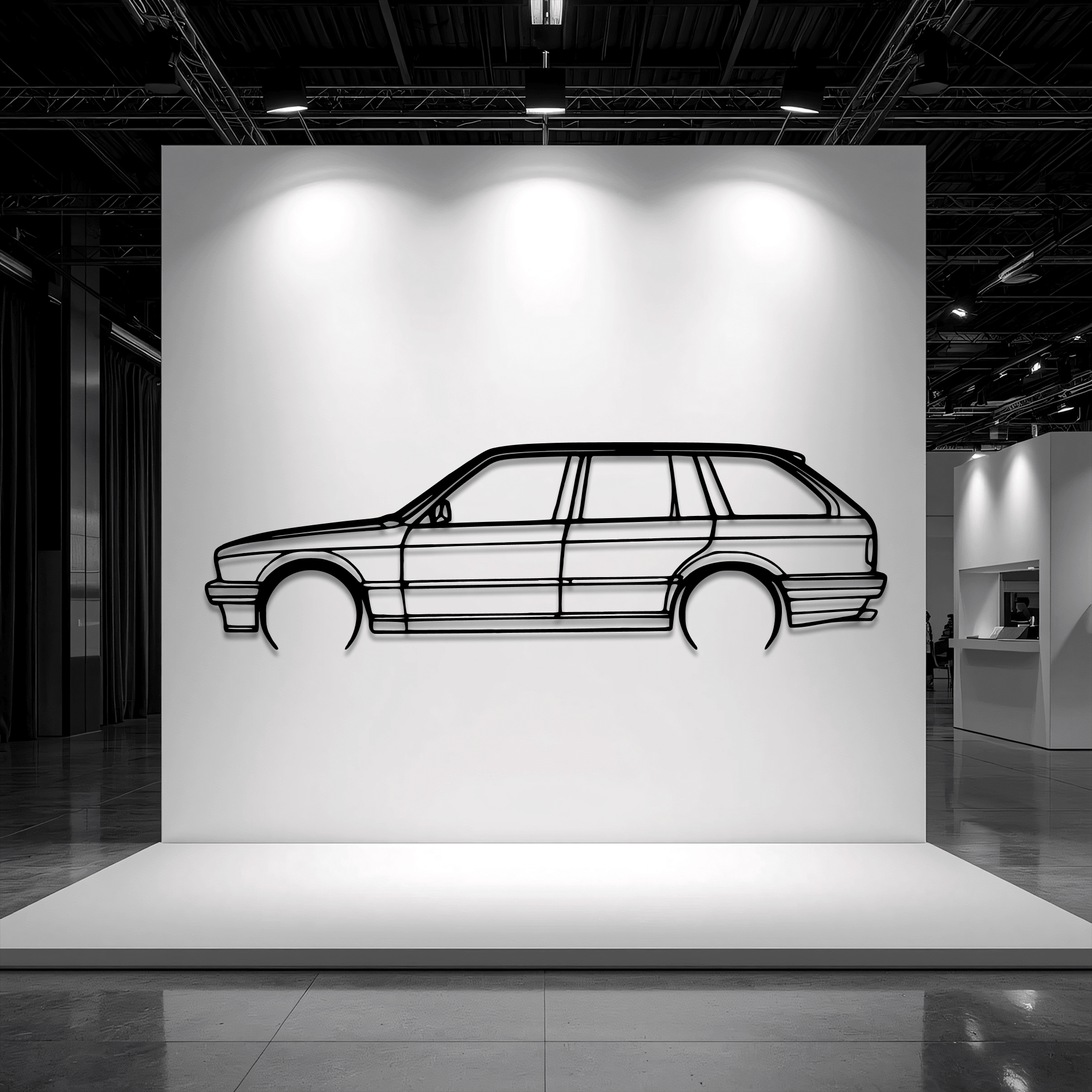 E30 Wagon Metal Wall Art – BMW Silhouette Steel Decor - CikosWallArt