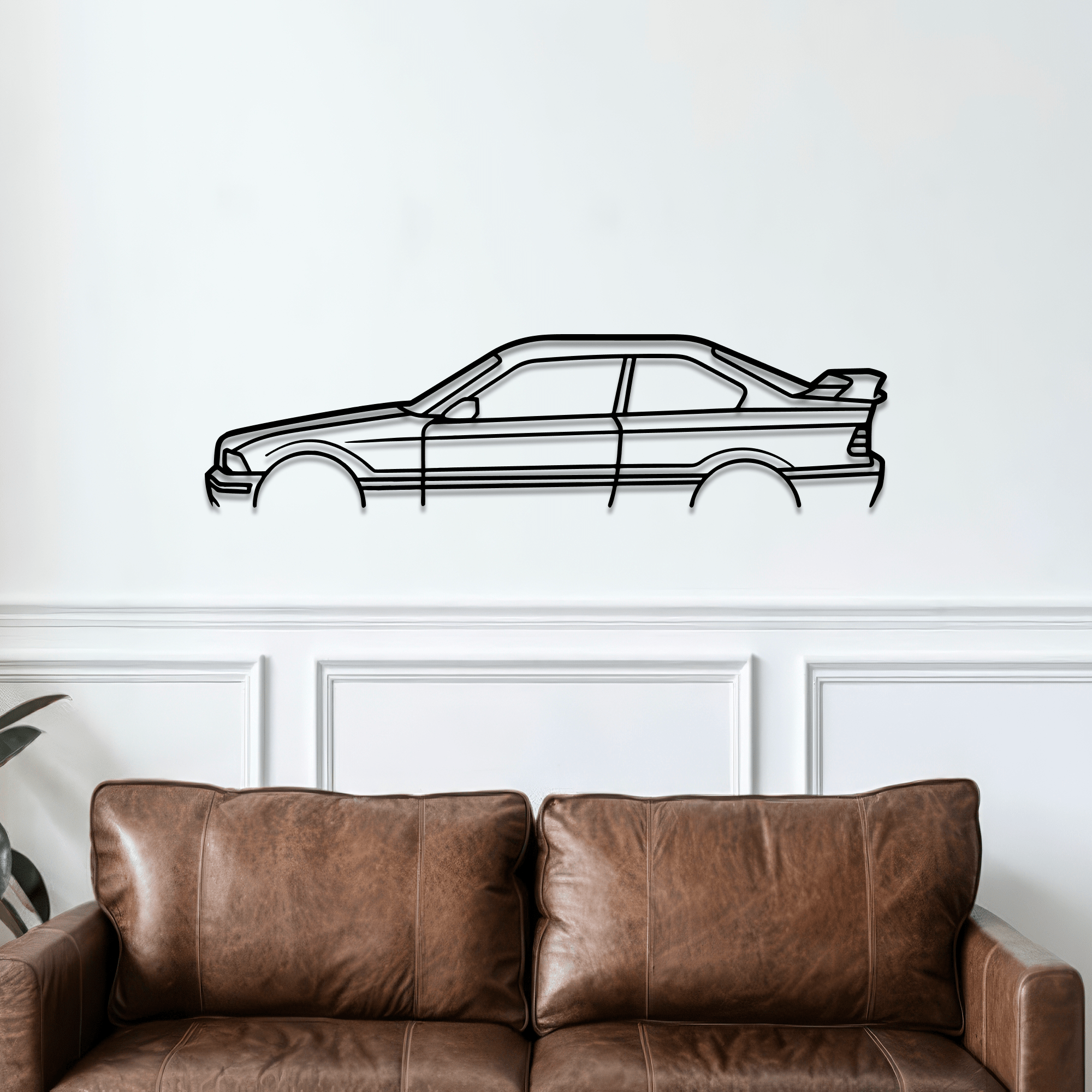 E36 M3 Metal Wall Art – BMW Silhouette Steel Decor - CikosWallArt