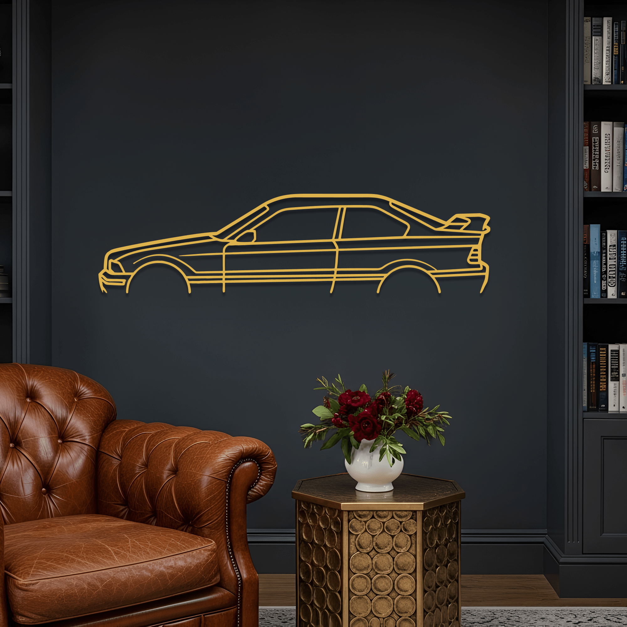 E36 M3 Metal Wall Art – BMW Silhouette Steel Decor - CikosWallArt