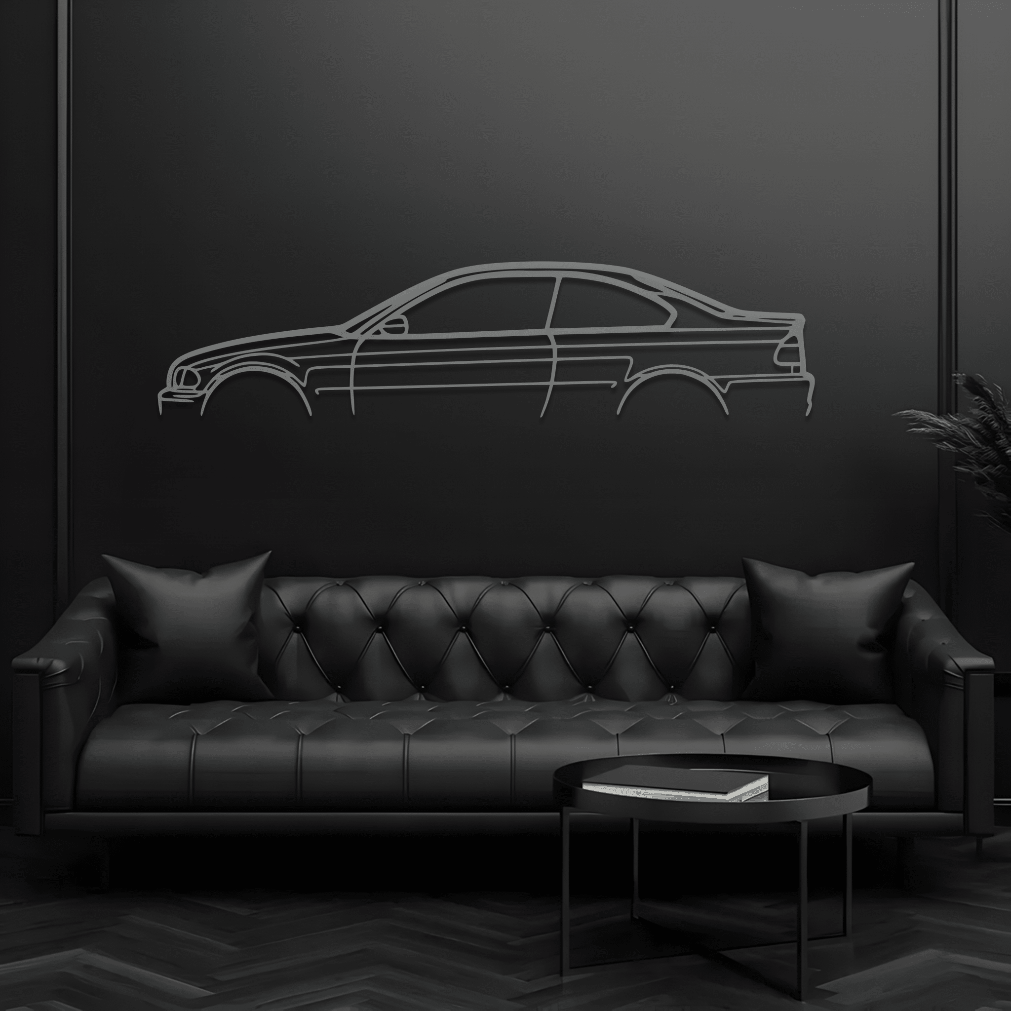 E46 M3 Coupe Metal Wall Art – BMW Silhouette Steel Decor - CikosWallArt