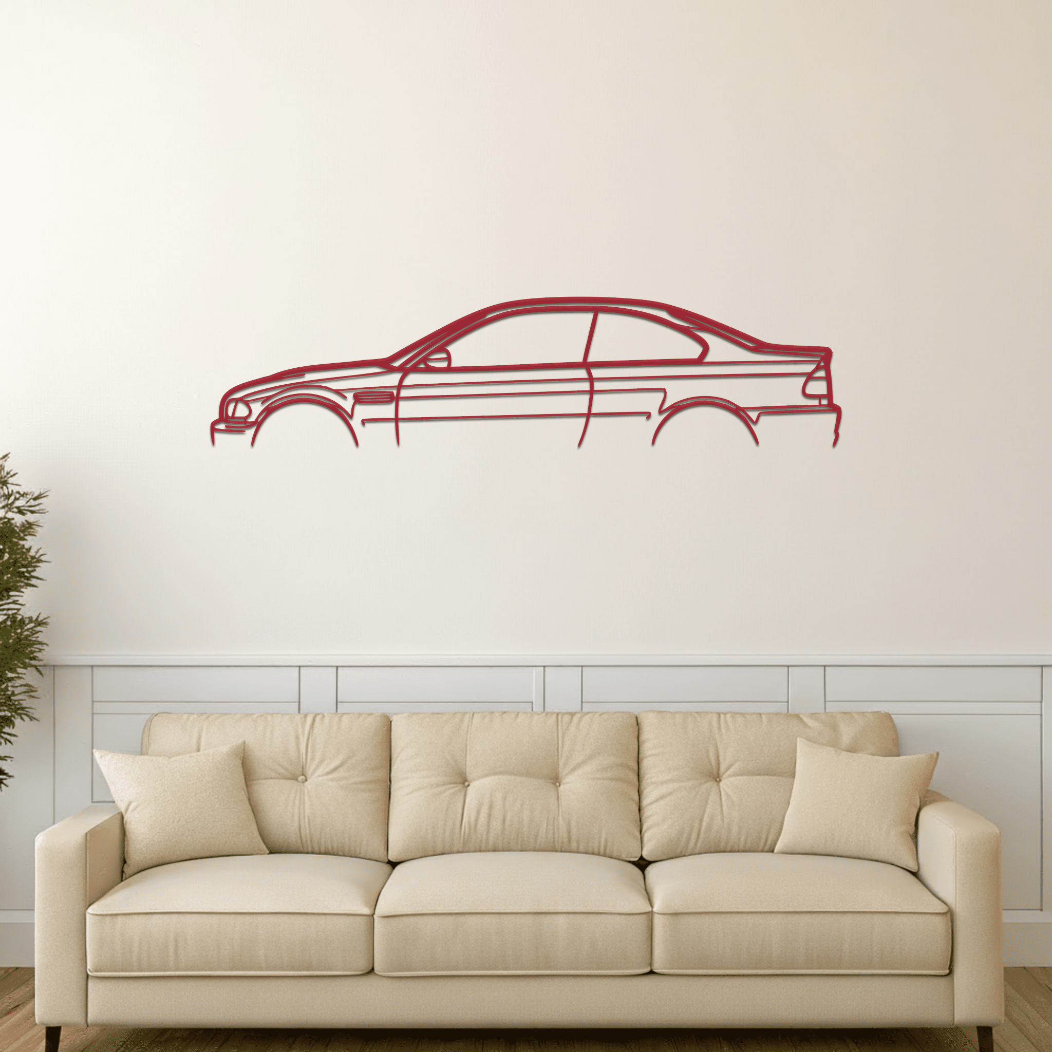E46 M3 Silhouette Metal Wall Art - CikosWallArt