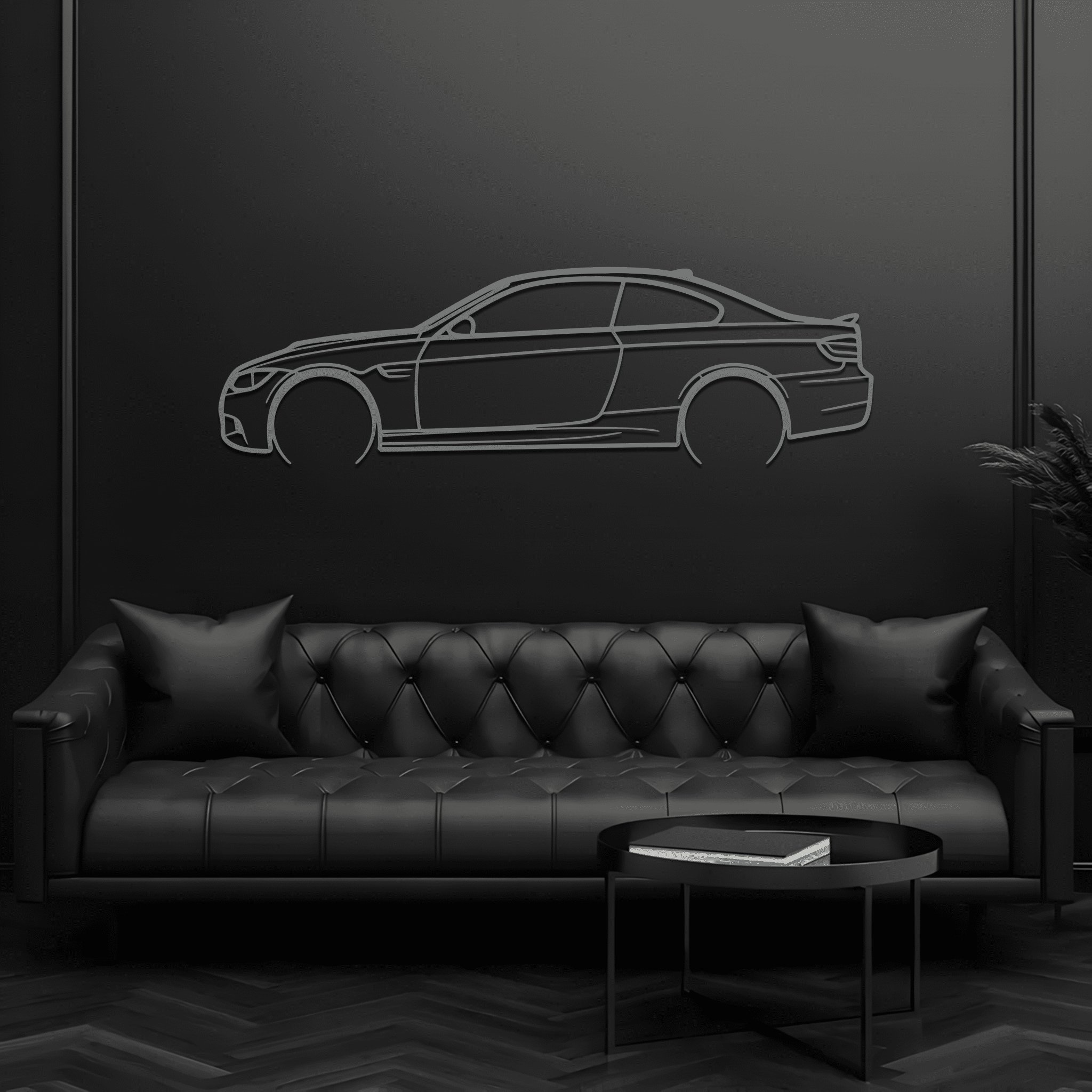 E92 M3 Silhouette Metal Wall Art - CikosWallArt