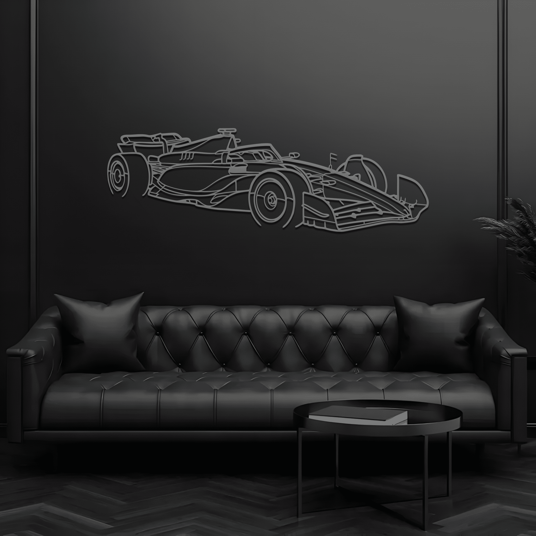 F1 2024 SF - 24 Angle Silhouette Metal Wall Art - CikosWallArt
