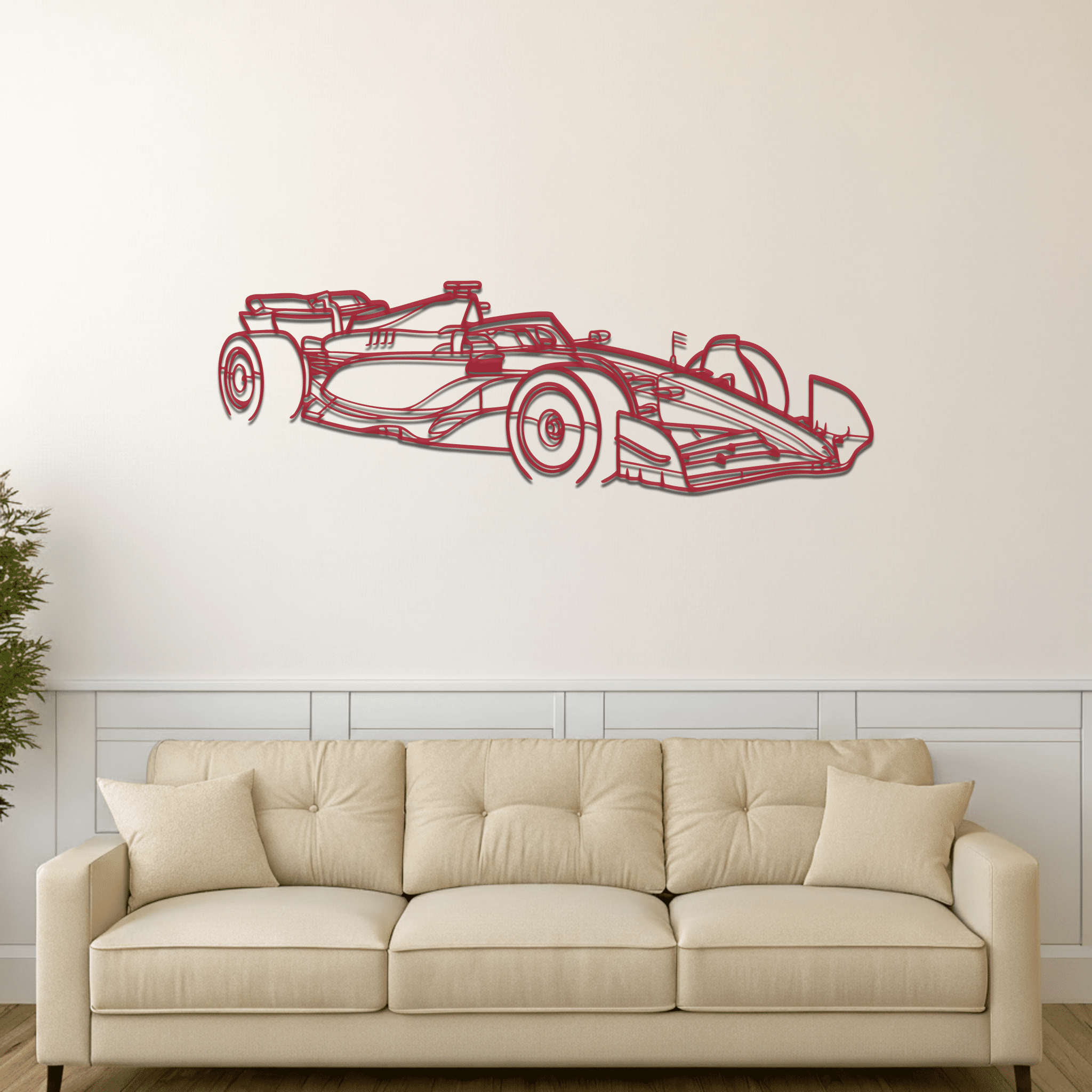 F1 2024 SF - 24 Angle Silhouette Metal Wall Art - CikosWallArt