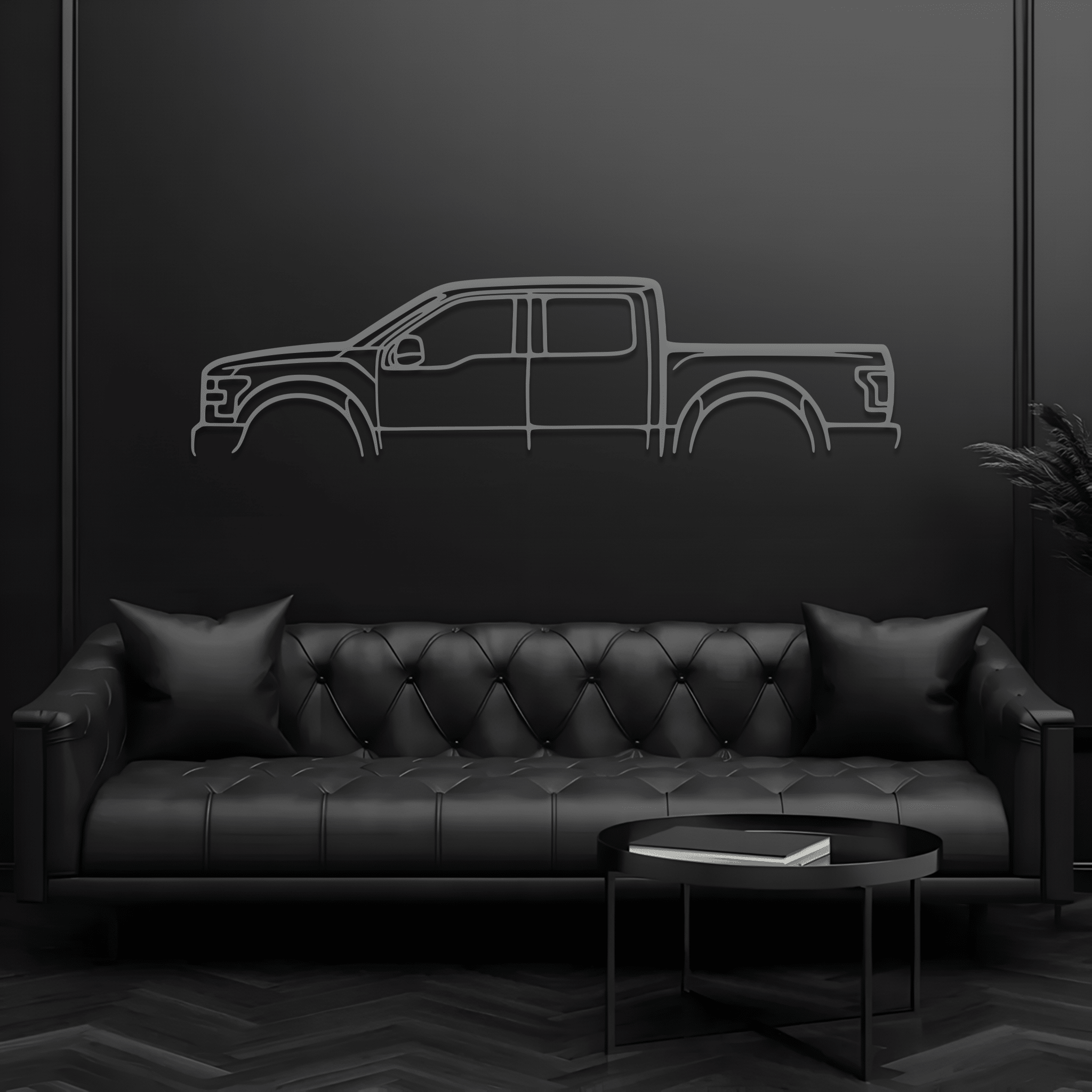 F50 Metal Wall Art – Ford Silhouette Steel Decor - CikosWallArt