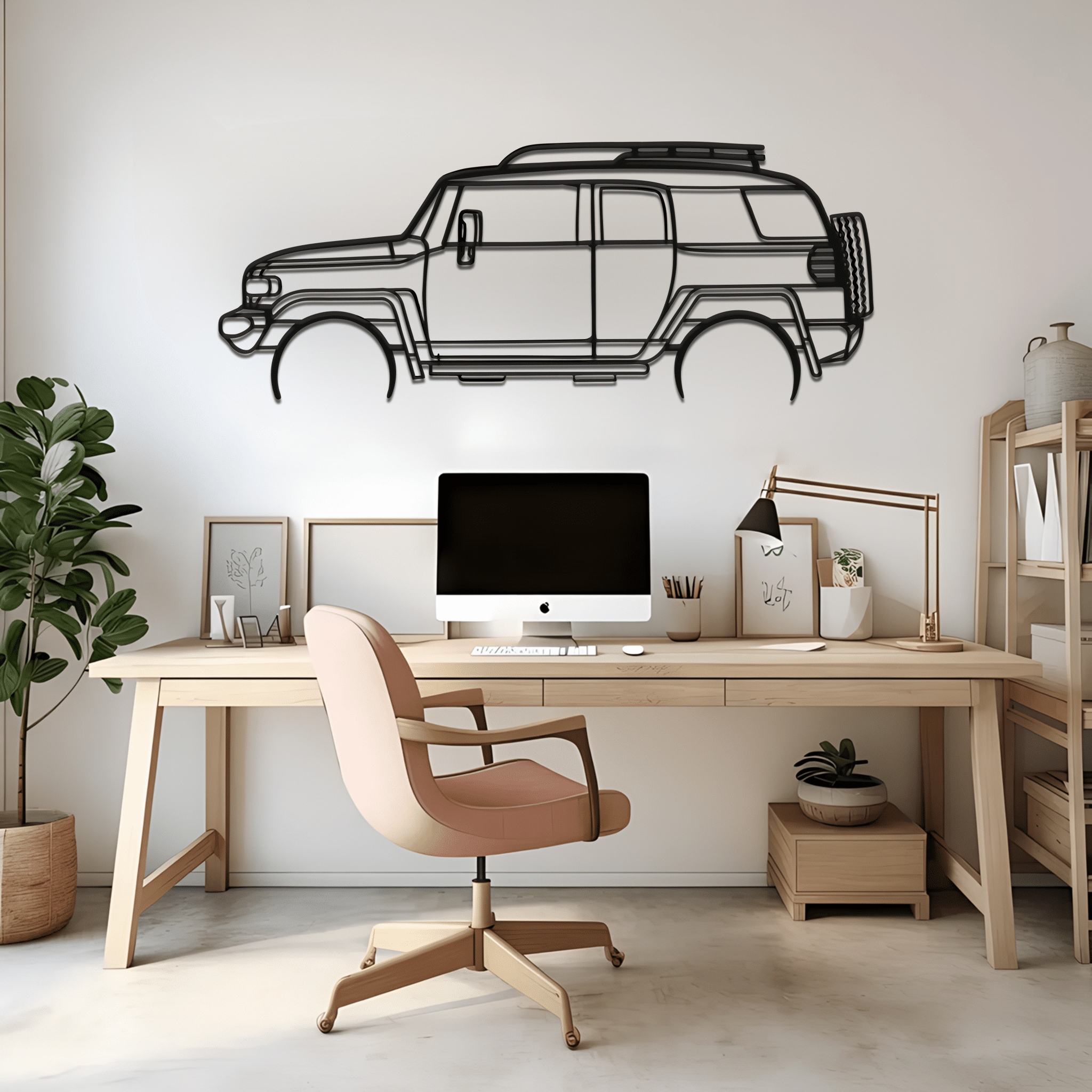 FJ Cruiser Silhouette Metal Wall Art - CikosWallArt