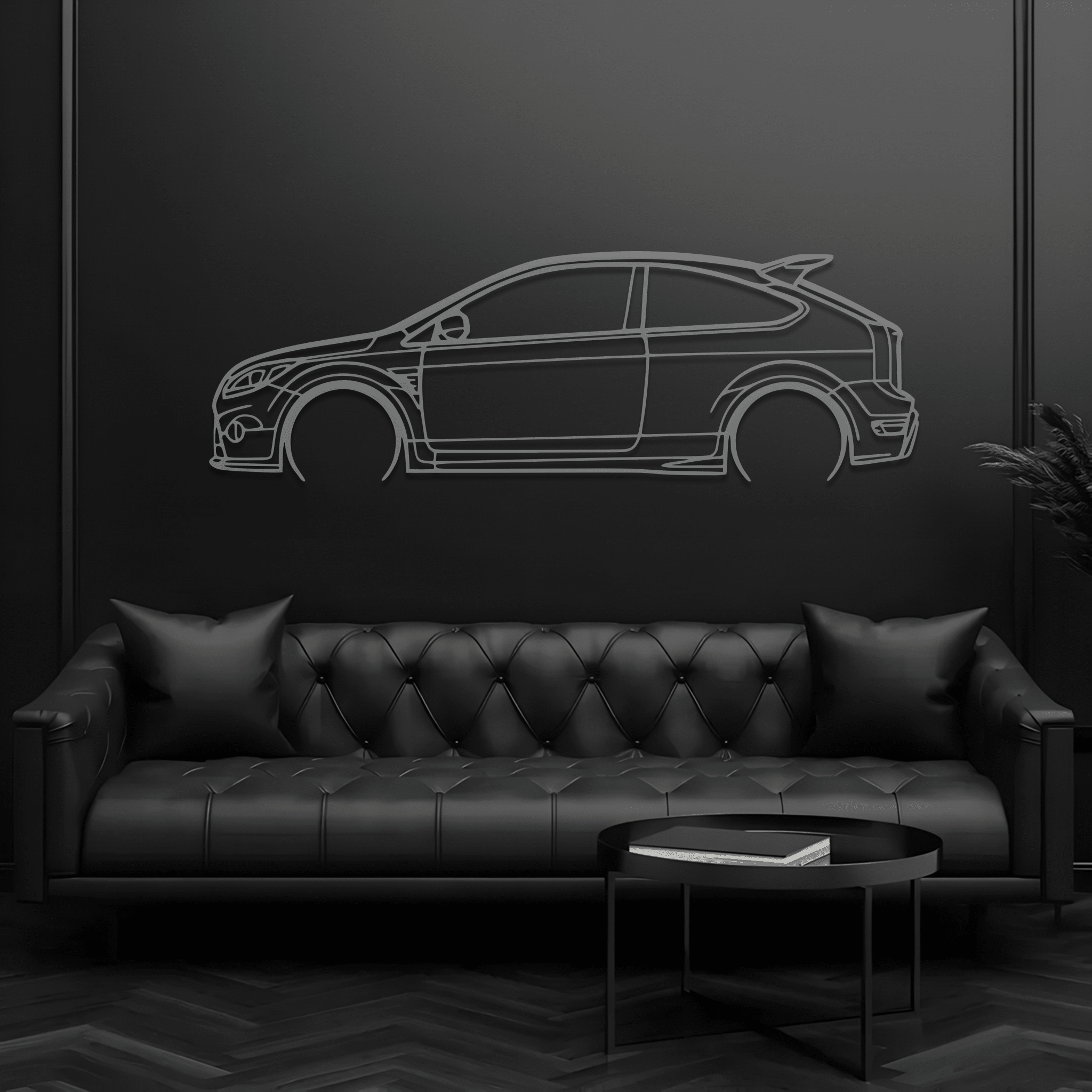 Focus RS Metal Wall Art – Ford Silhouette Steel Decor - CikosWallArt