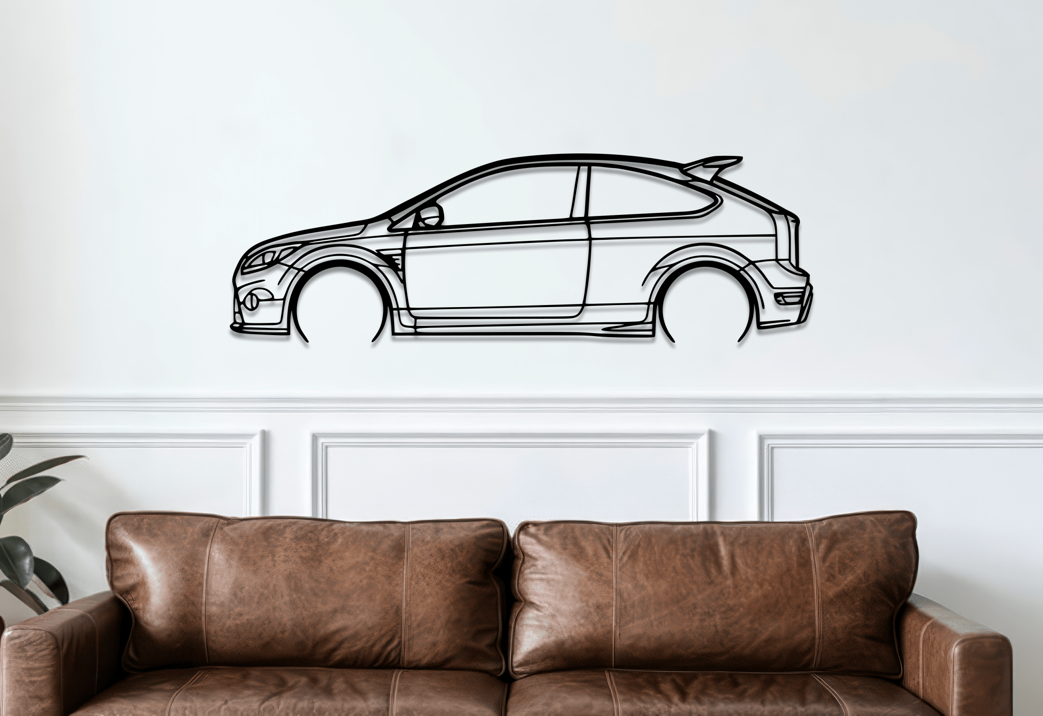 Focus RS Metal Wall Art – Ford Silhouette Steel Decor - CikosWallArt