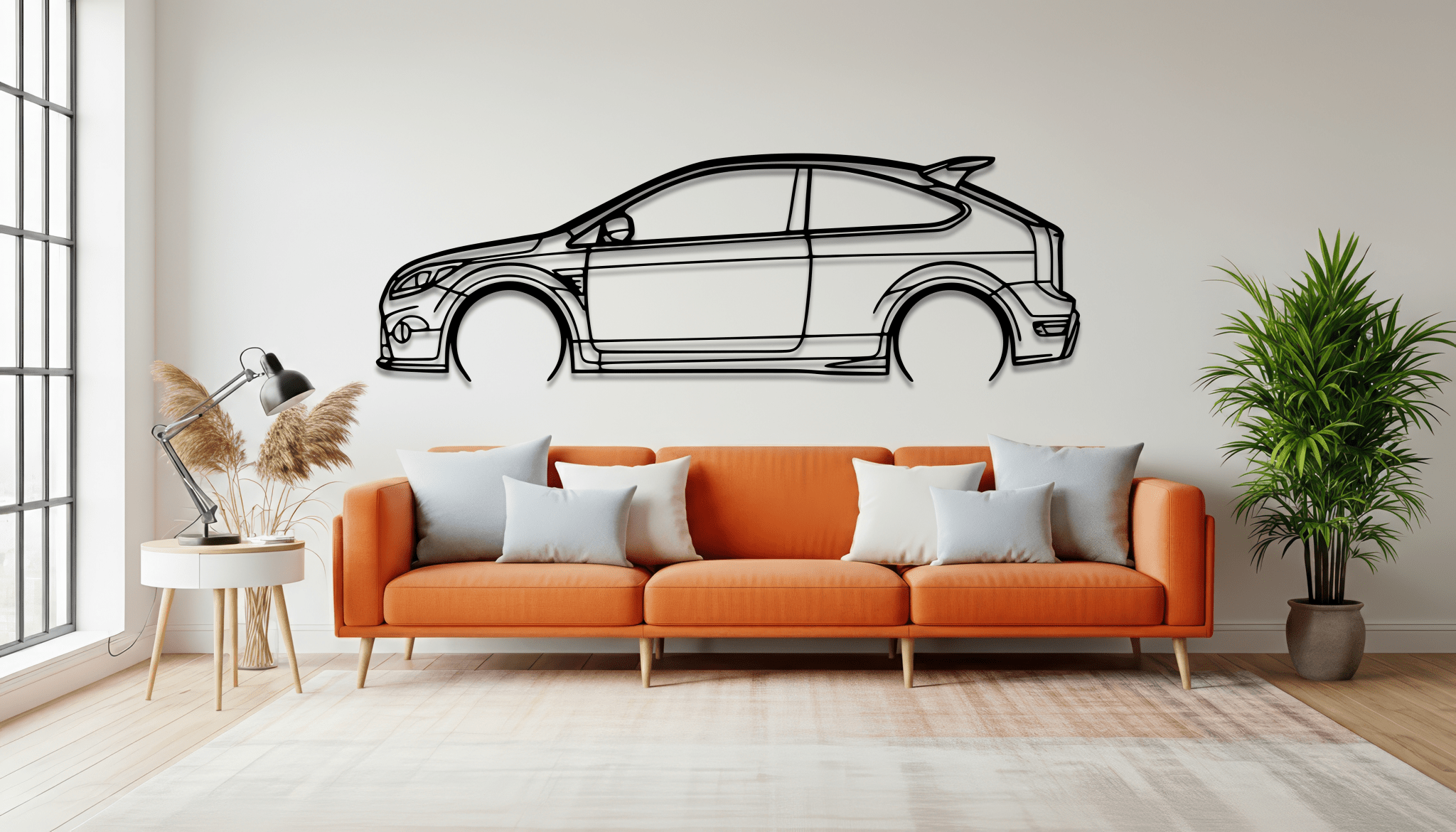Focus RS Metal Wall Art – Ford Silhouette Steel Decor - CikosWallArt