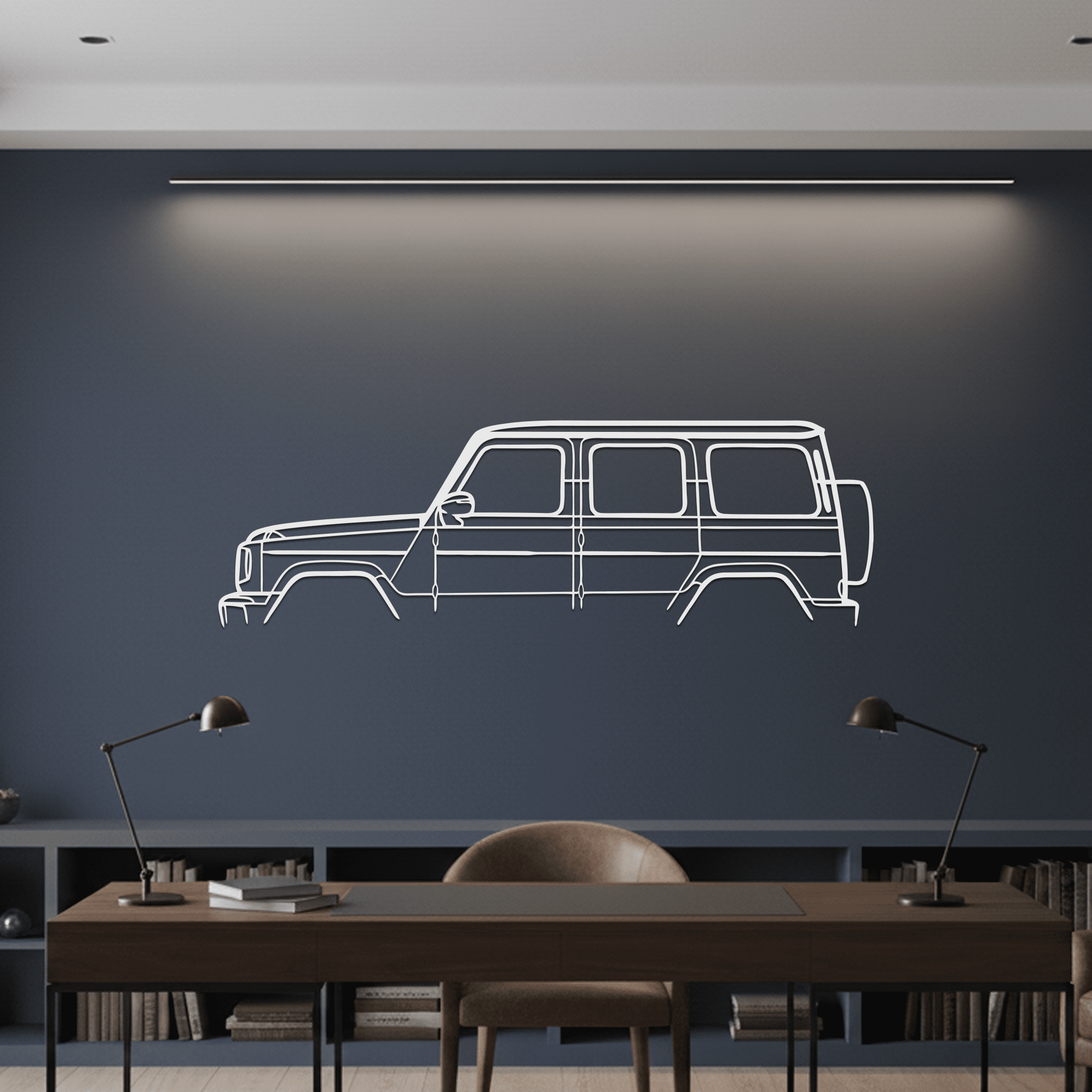 G - Wagon Silhouette Metal Wall Art - CikosWallArt