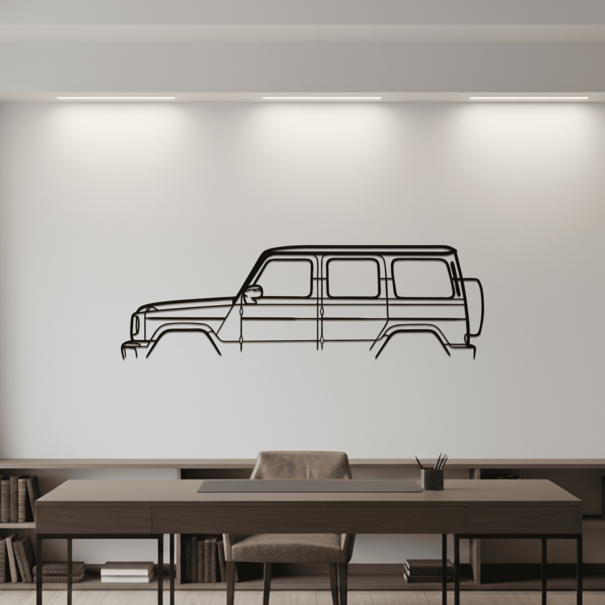 G - Wagon Silhouette Metal Wall Art - CikosWallArt