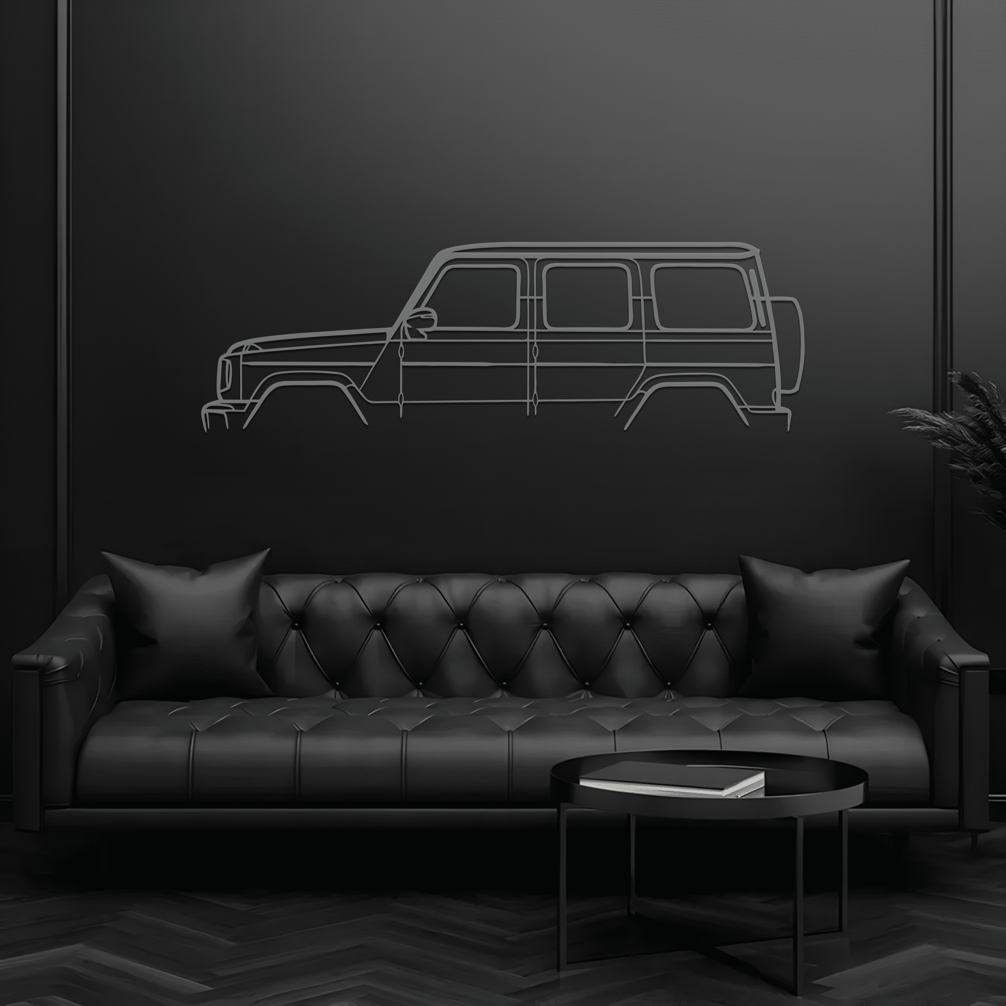 G - Wagon Silhouette Metal Wall Art - CikosWallArt