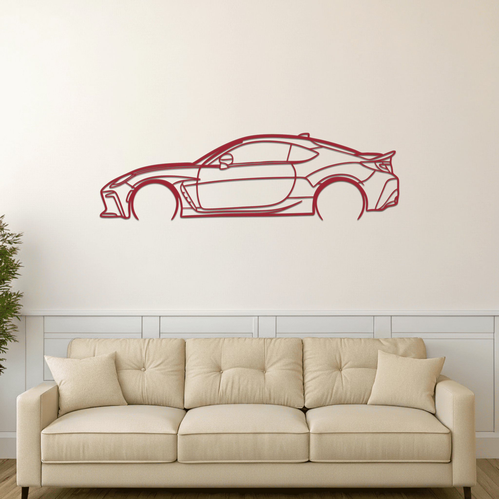 GR86 Silhouette Metal Wall Art - CikosWallArt