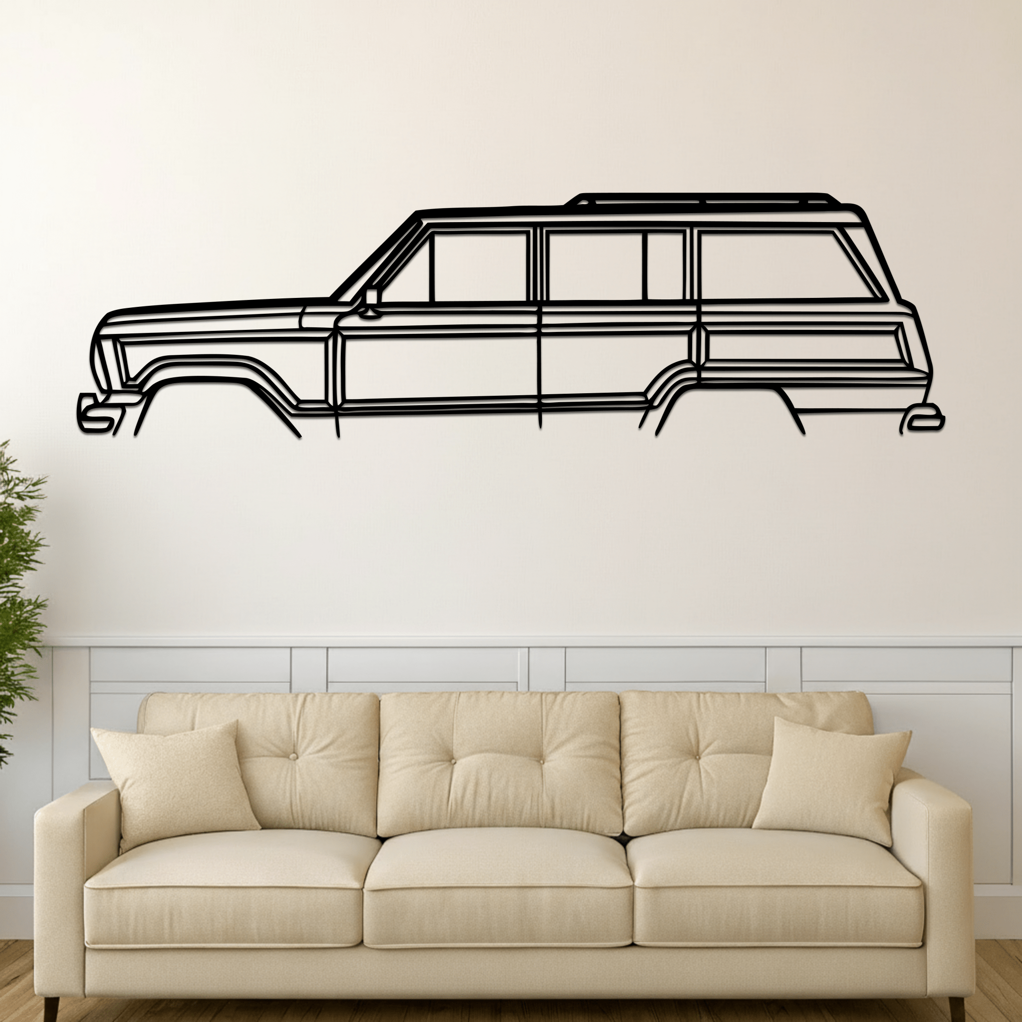 Grand Wagoneer Classic Silhouette Metal Wall Art - CikosWallArt