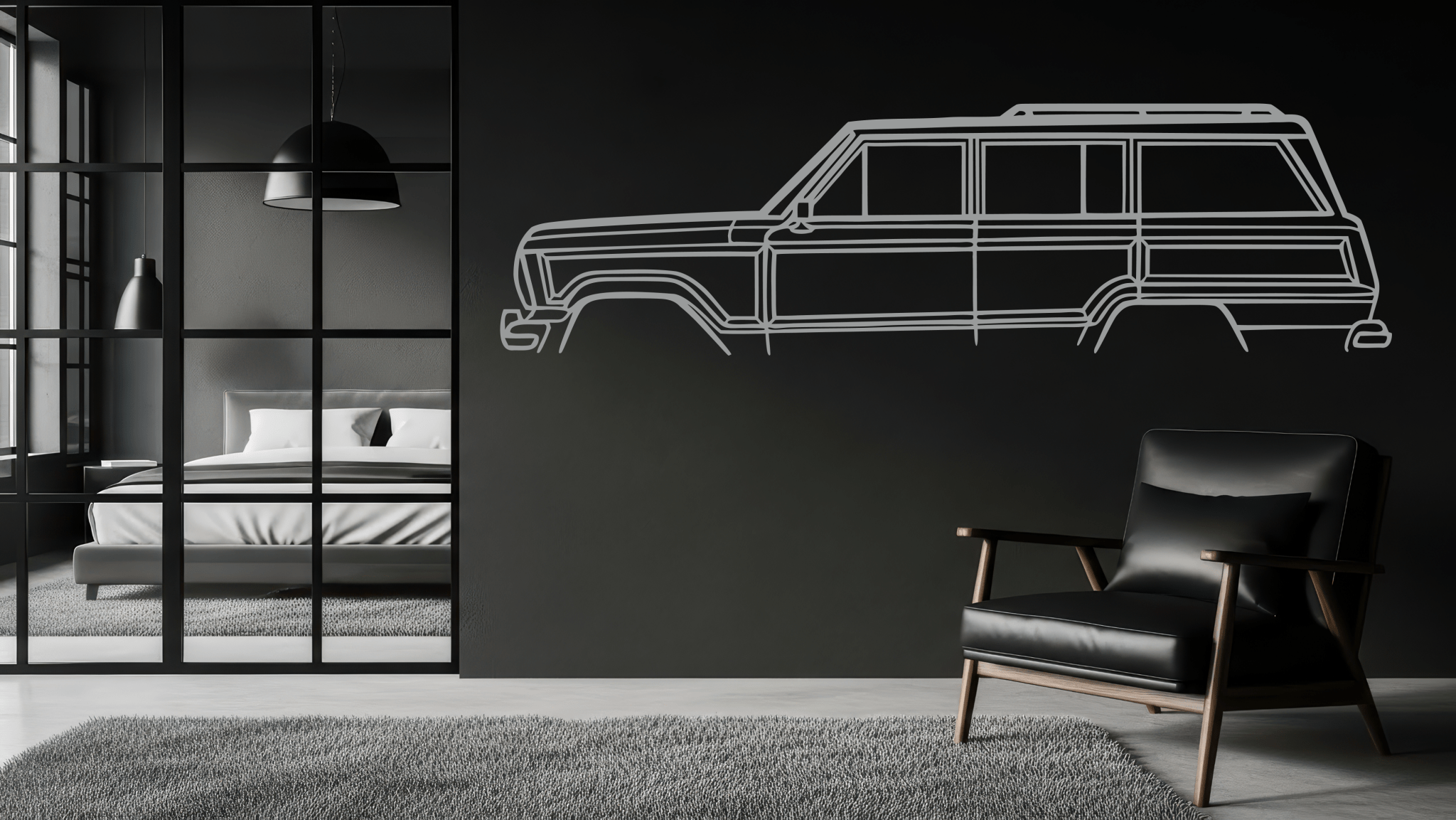 Grand Wagoneer Classic Silhouette Metal Wall Art - CikosWallArt