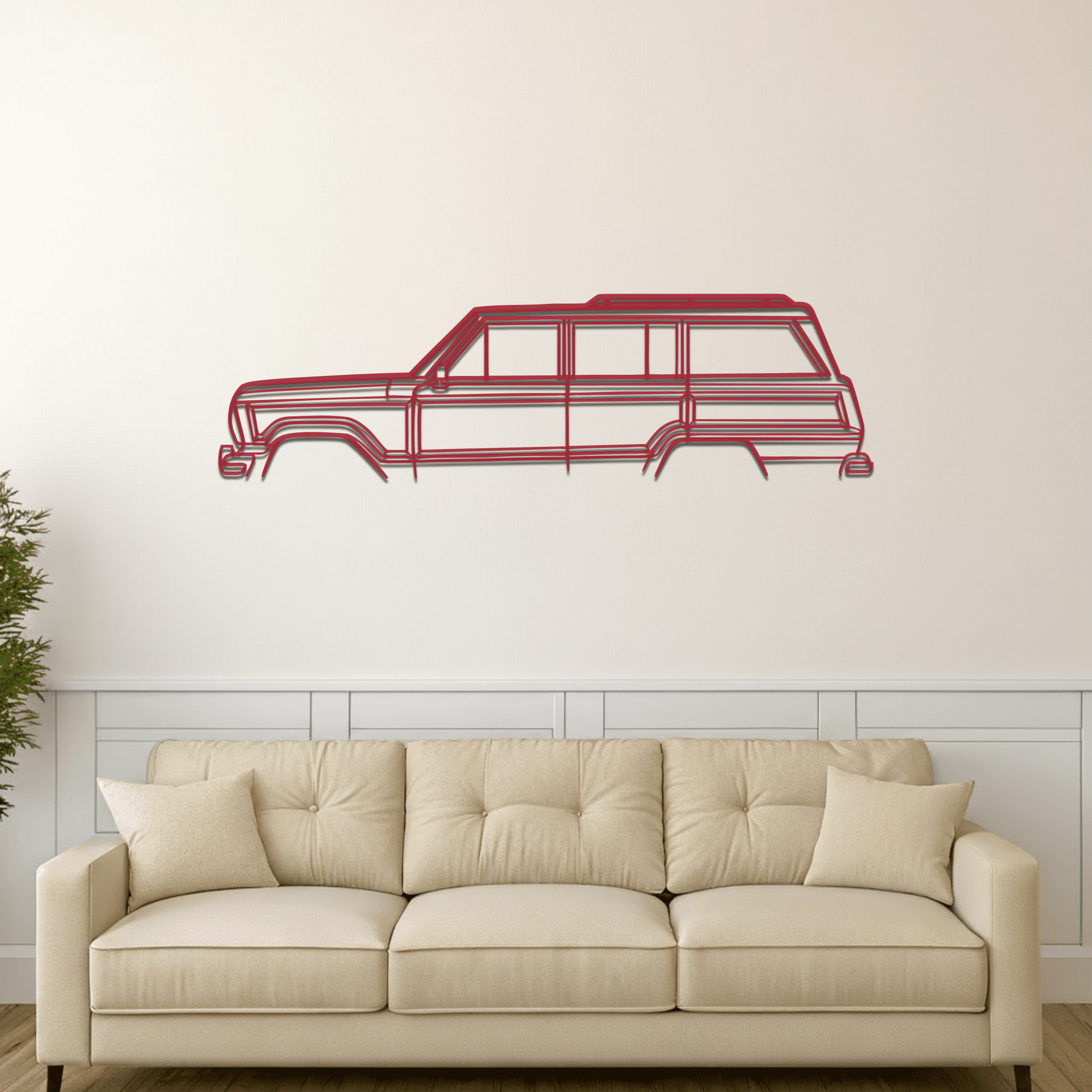Grand Wagoneer Classic Silhouette Metal Wall Art - CikosWallArt