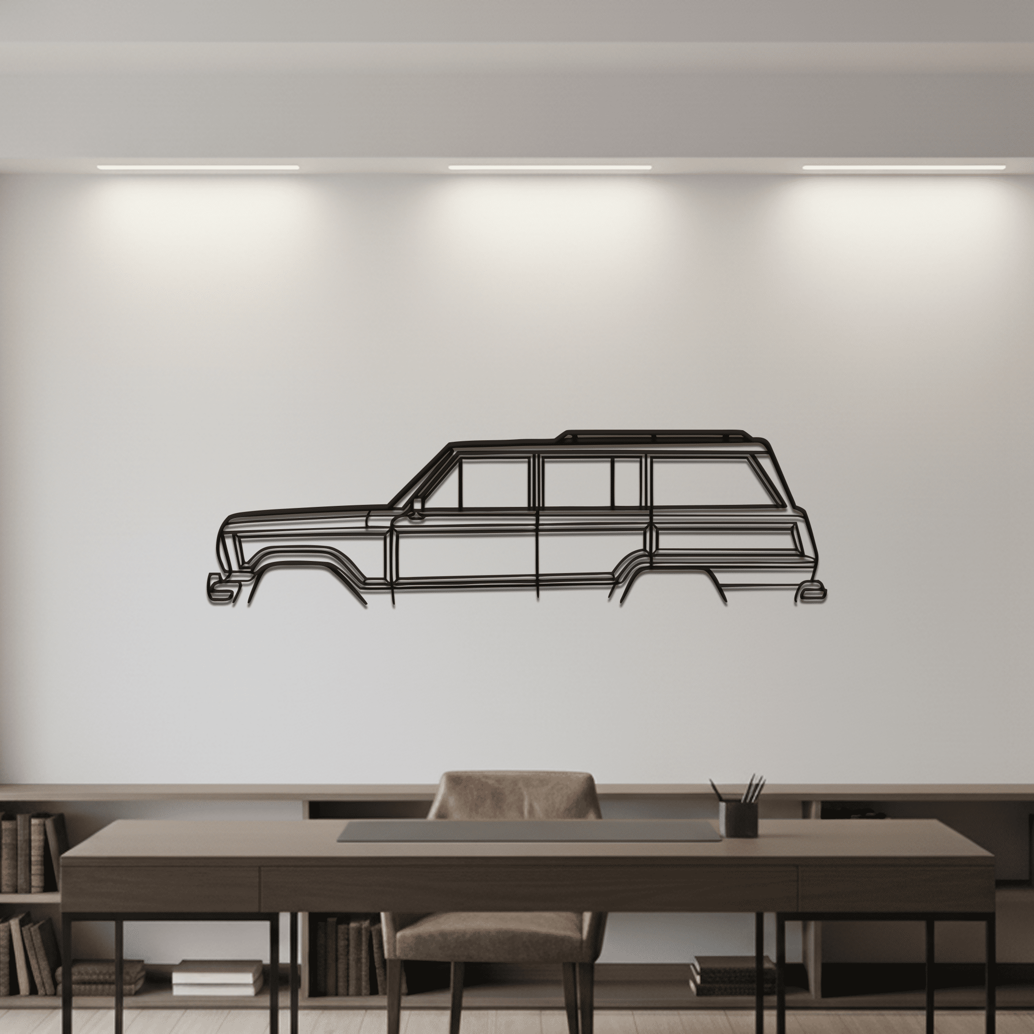 Grand Wagoneer Classic Silhouette Metal Wall Art - CikosWallArt