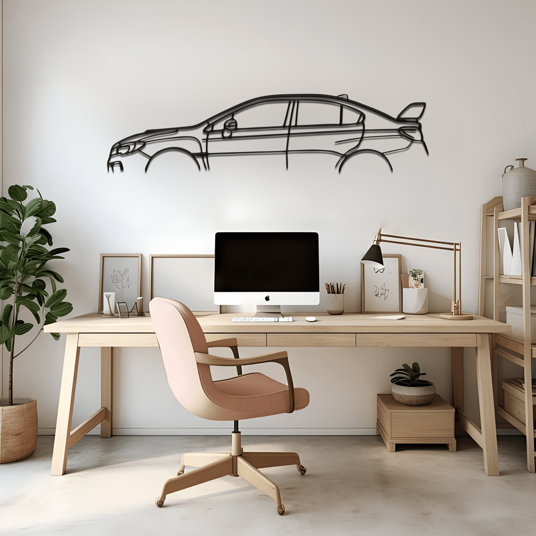 Impreza Wrx Sti Silhouette Metal Wall Art - CikosWallArt