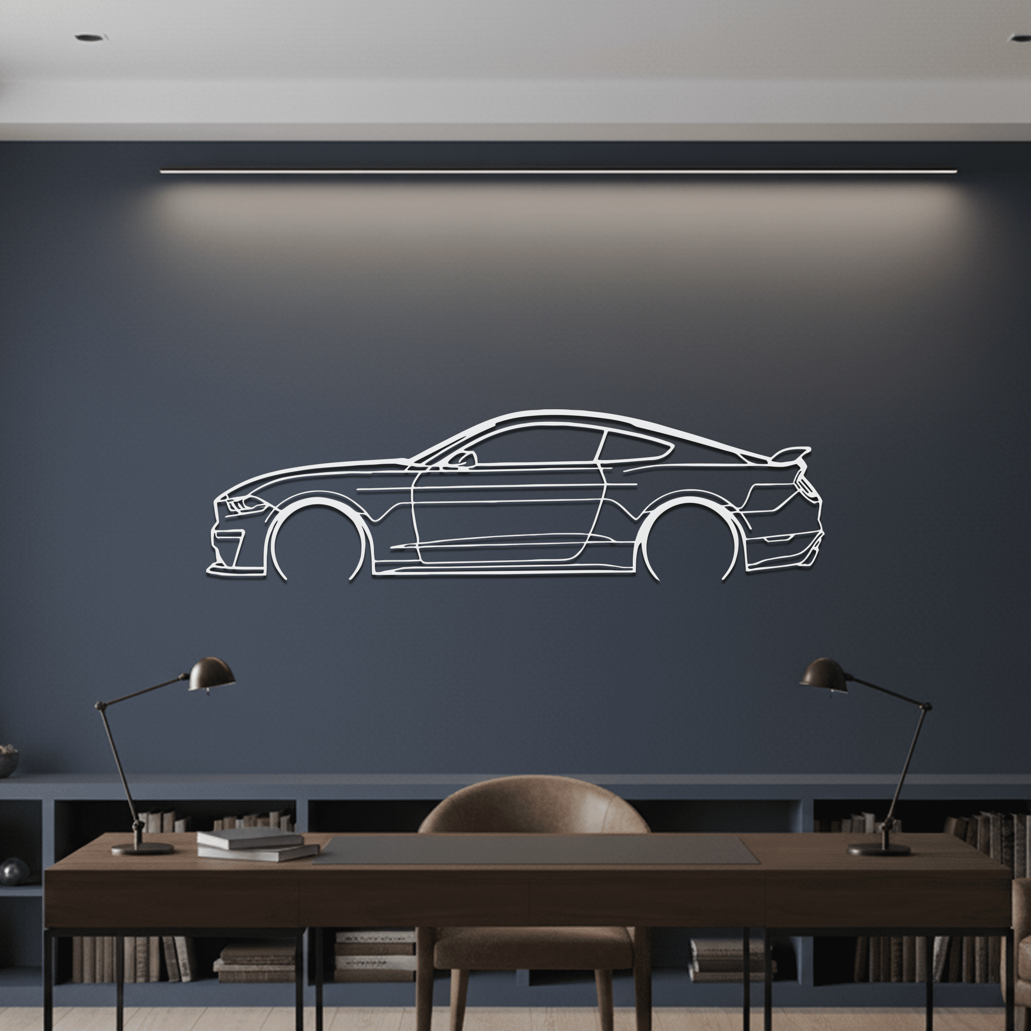 Mustang GT 550S Silhouette Metal Wall Art - CikosWallArt