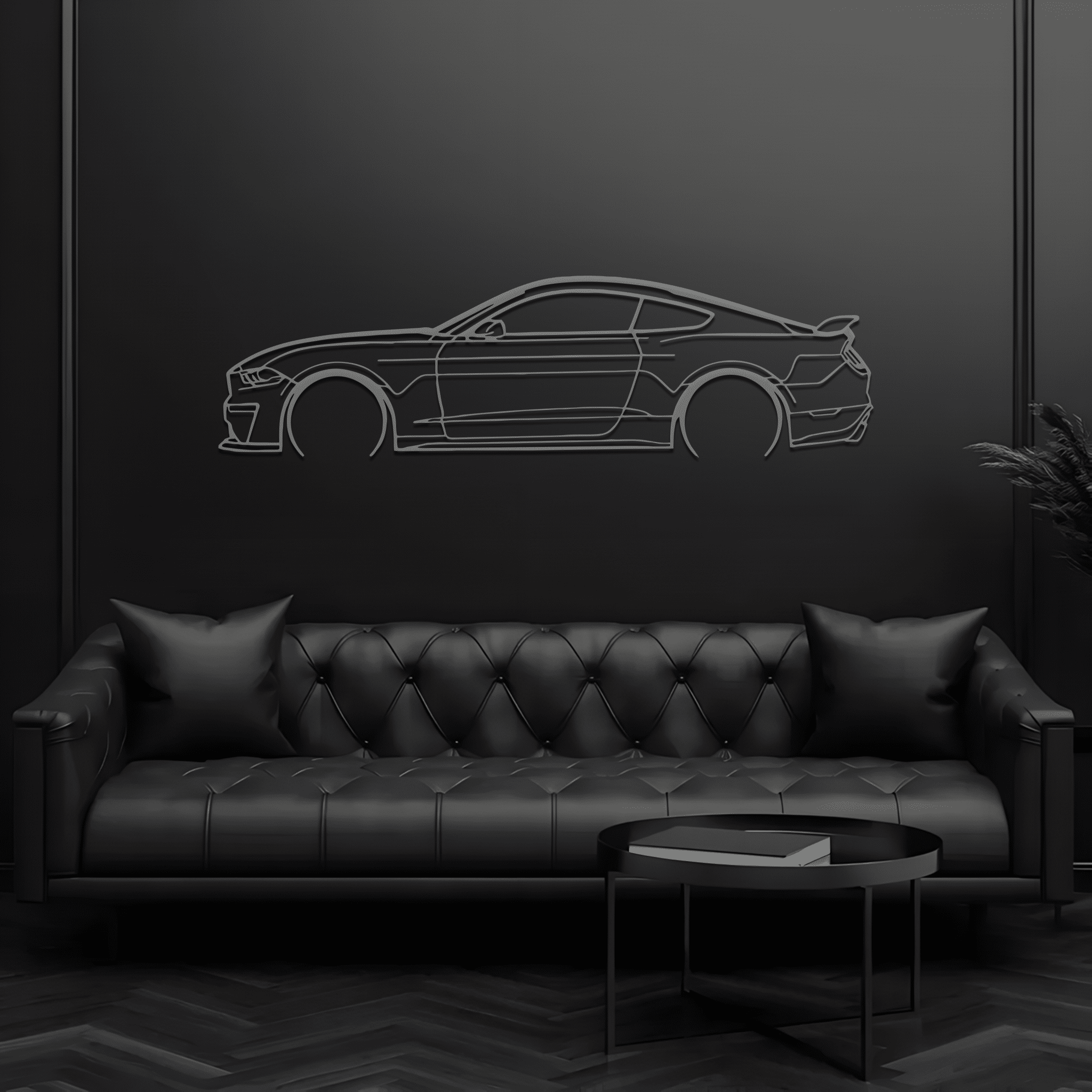 Mustang GT 550S Silhouette Metal Wall Art - CikosWallArt