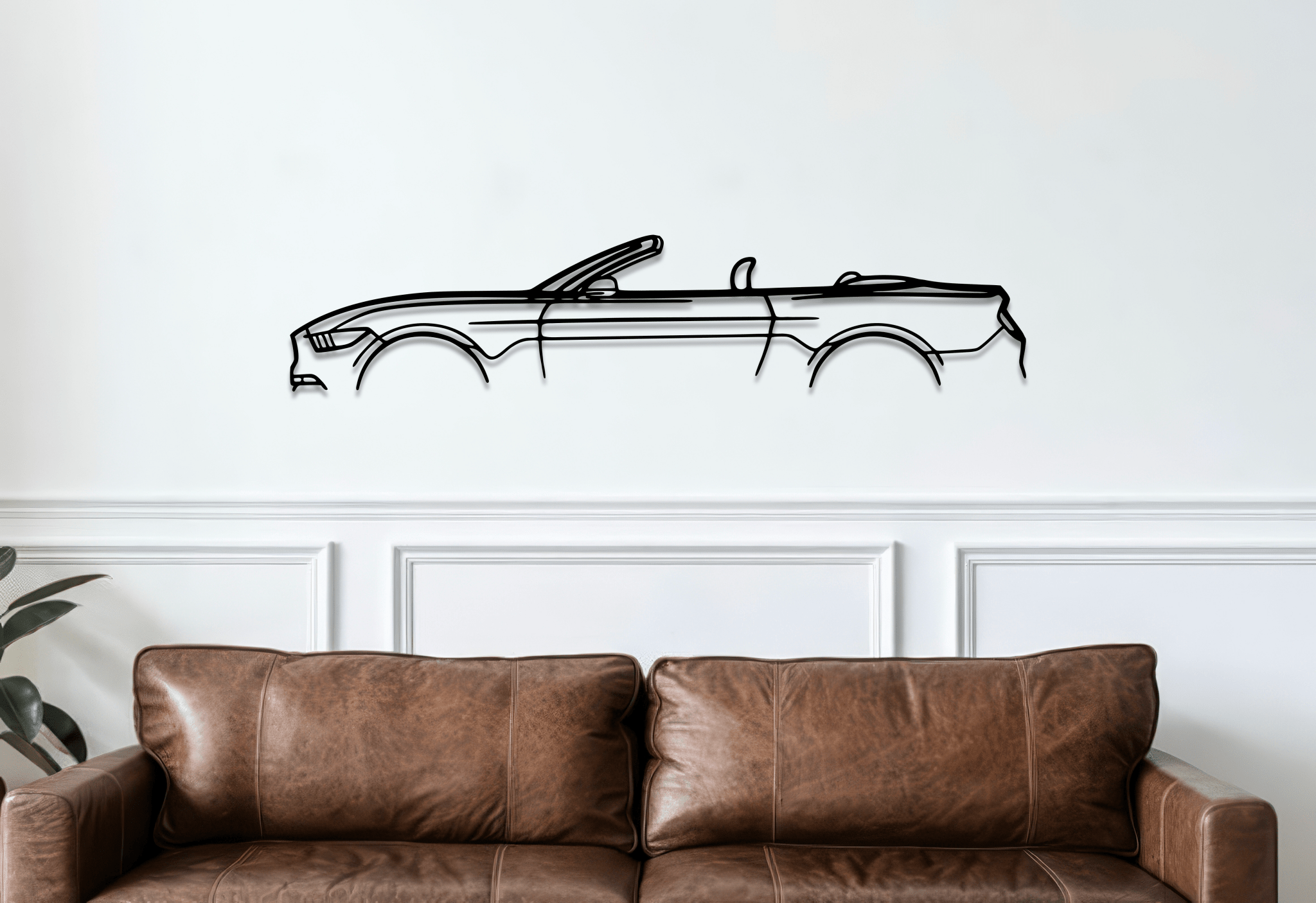 Mustang GT S550 Convertible Metal Wall Art – Ford Silhouette Steel Decor - CikosWallArt