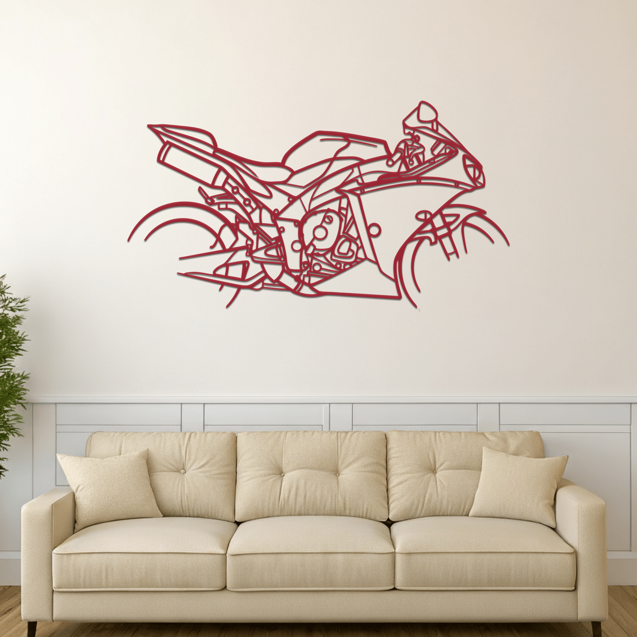 R1 Silhouette Metal Wall Art - CikosWallArt