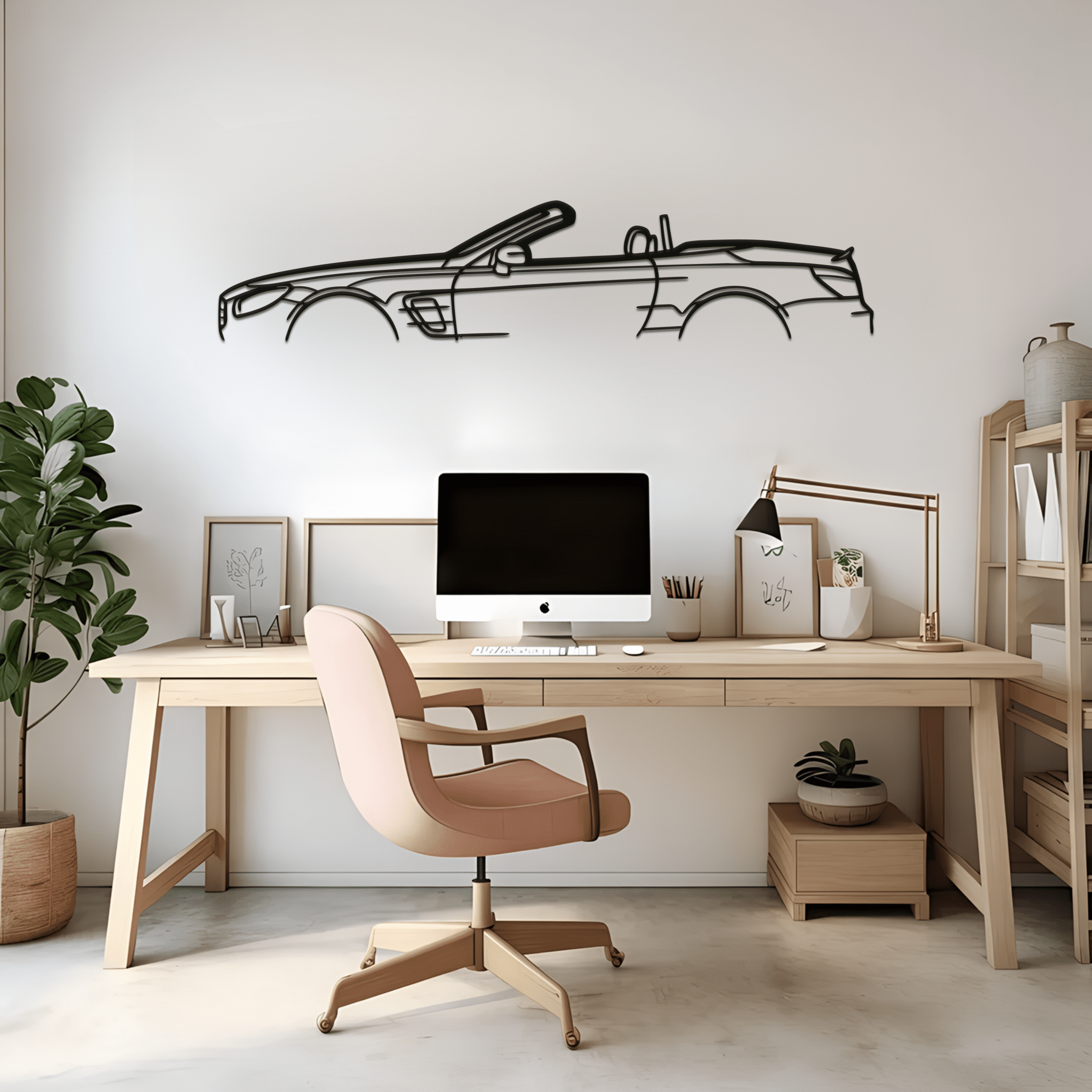 SL450 2020 Classic Silhouette Metal Wall Art - CikosWallArt