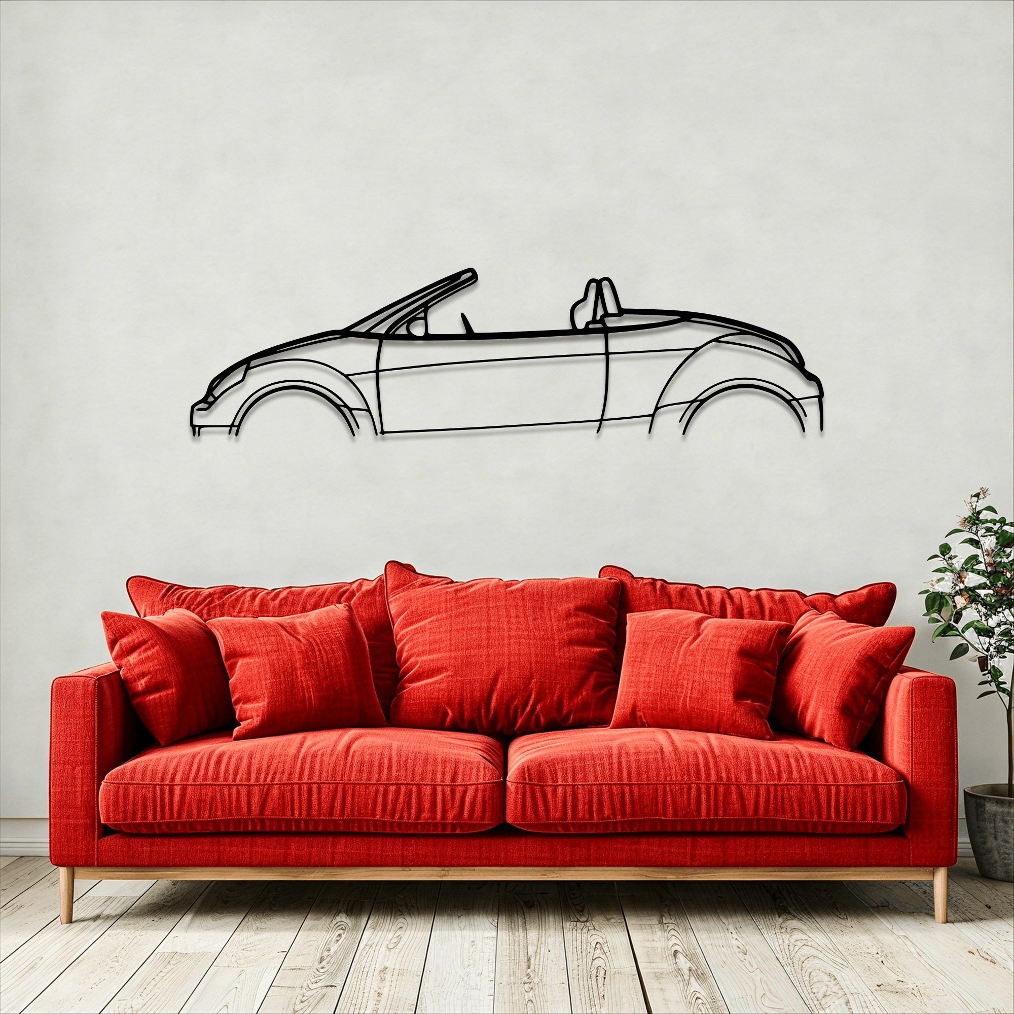 Street Ka Metal Wall Art – Ford Silhouette Steel Decor - CikosWallArt