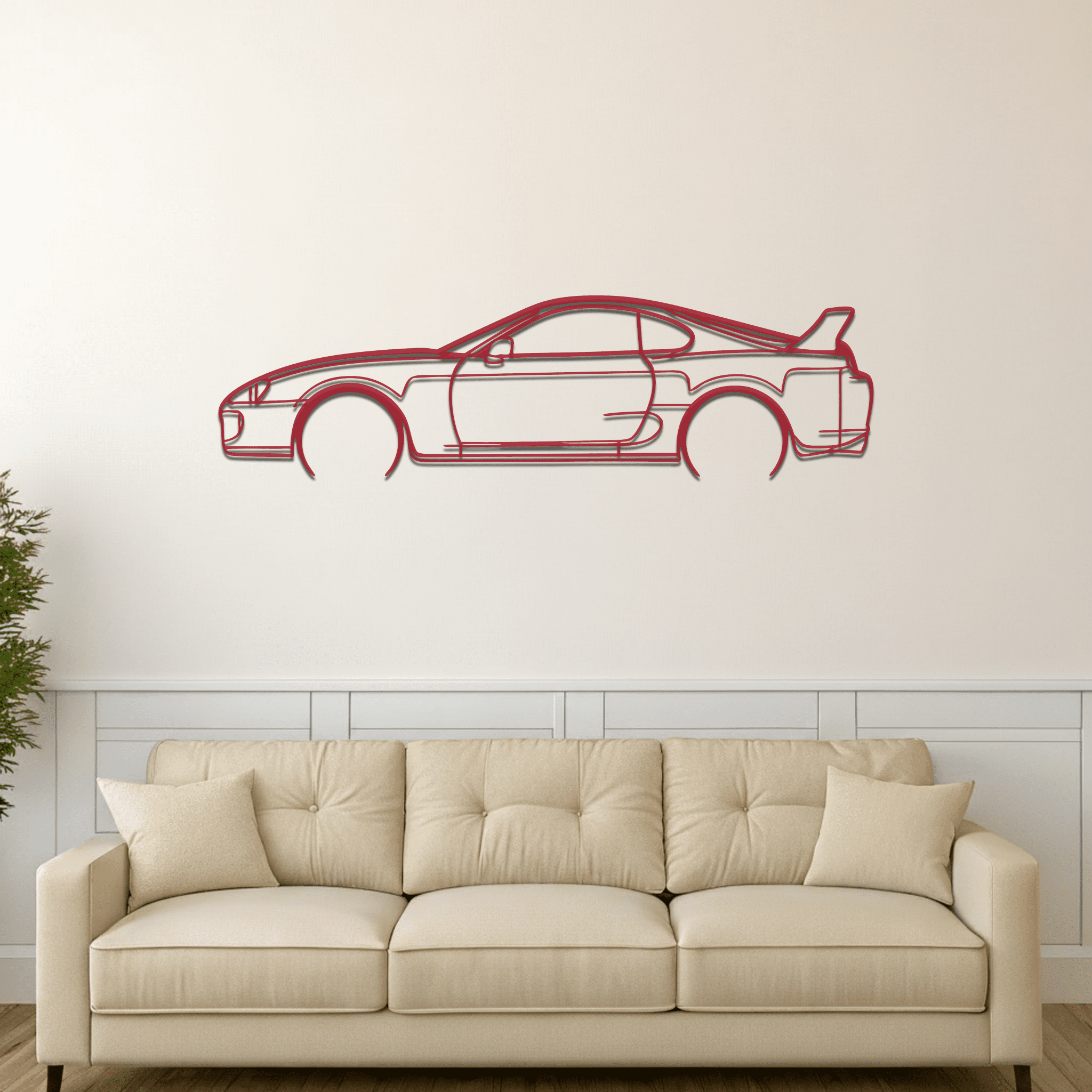 Supra MK4 1993 Silhouette Metal Wall Art - CikosWallArt