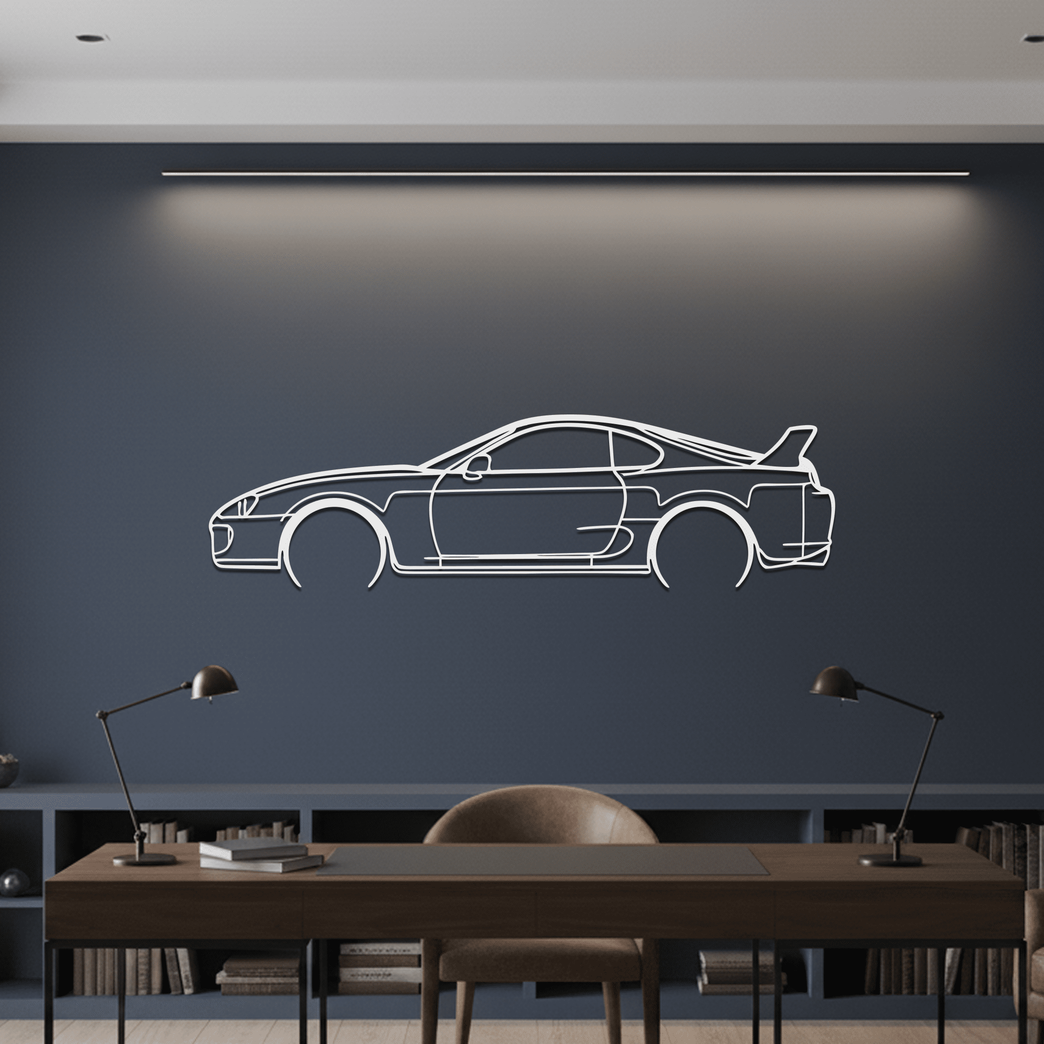 Supra MK4 1993 Silhouette Metal Wall Art - CikosWallArt