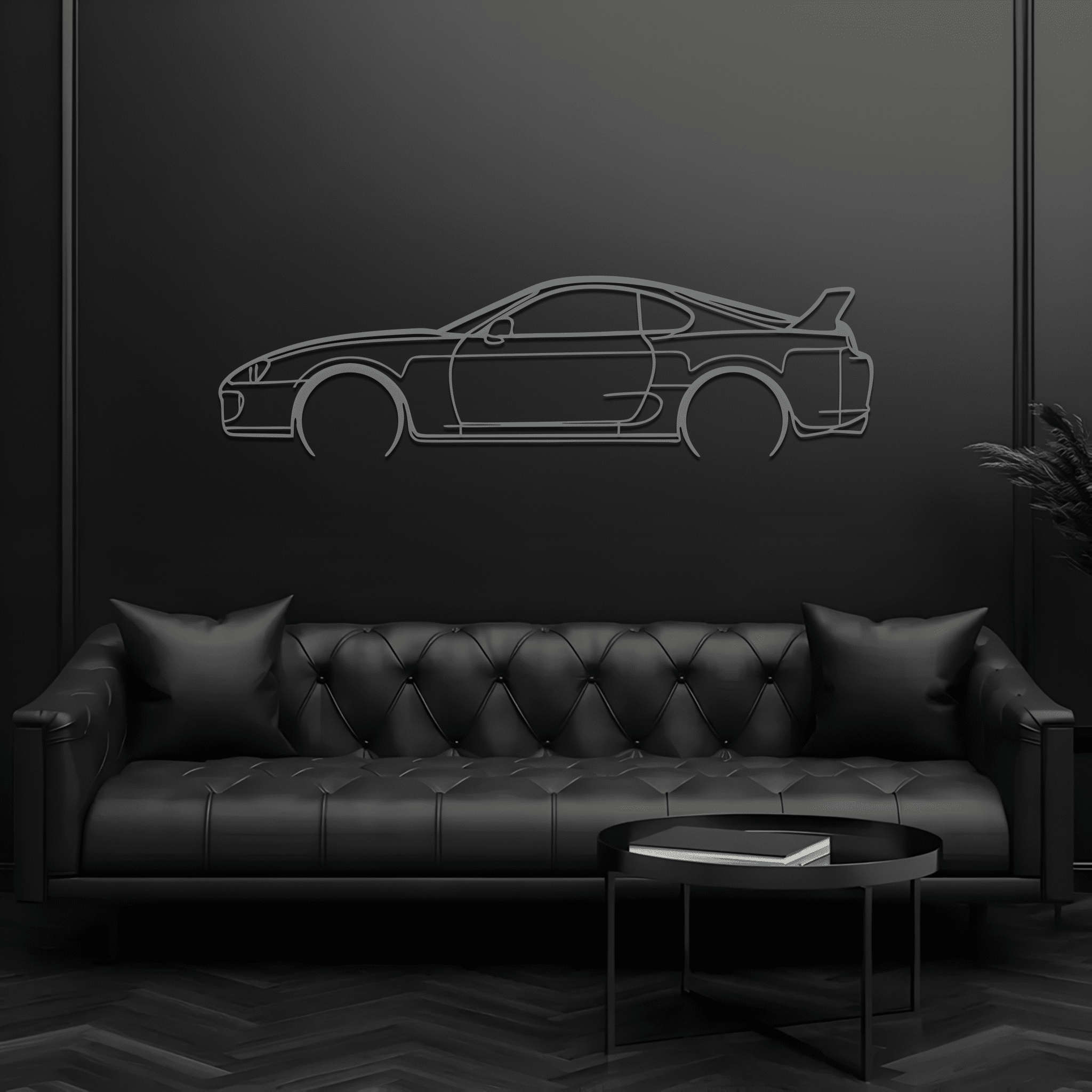 Supra MK4 1993 Silhouette Metal Wall Art - CikosWallArt