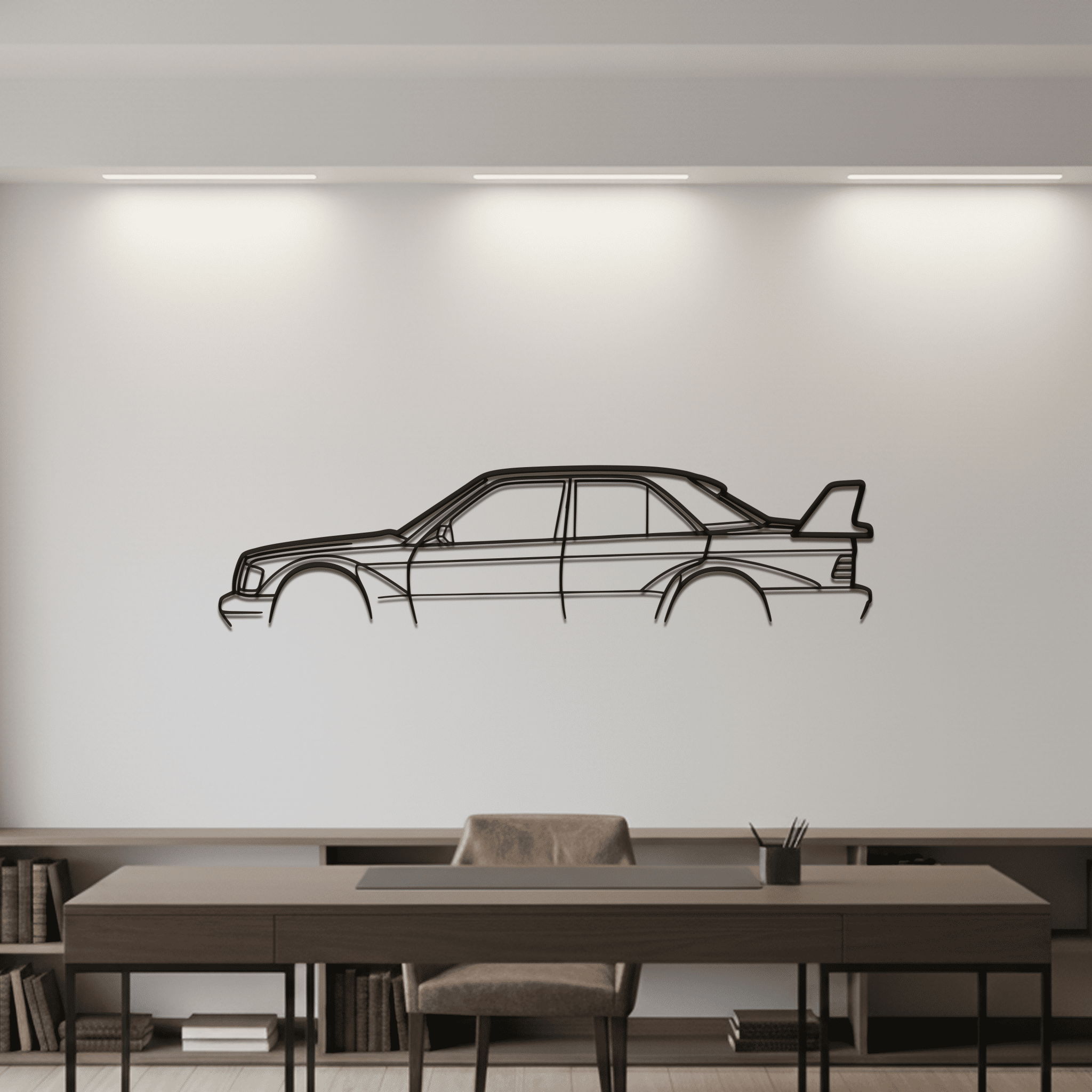 190E Silhouette Metal Wall Art - CikosWallArt