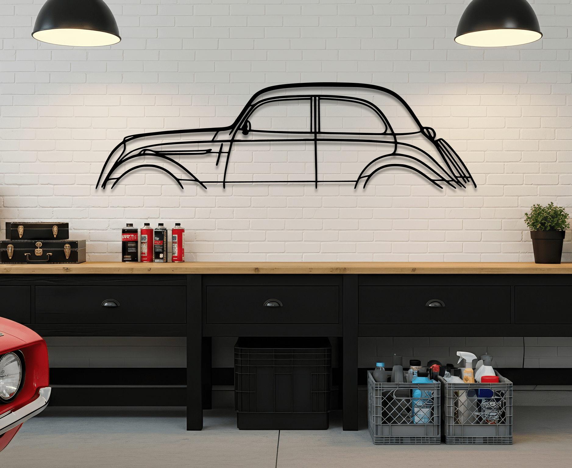 1949 202 Metal Wall Art – Peugeot Silhouette Steel Decor - CikosWallArt