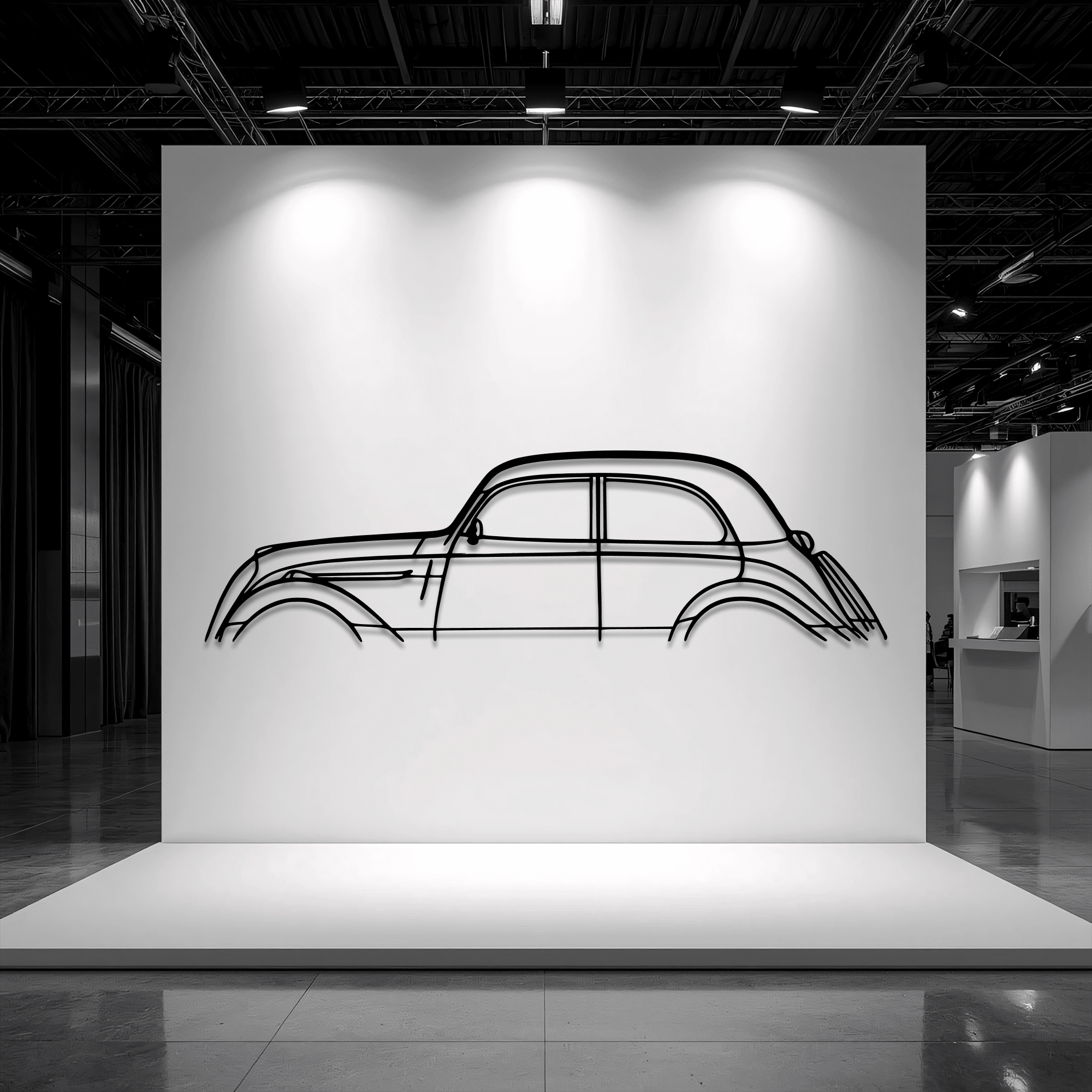 1949 202 Metal Wall Art – Peugeot Silhouette Steel Decor - CikosWallArt