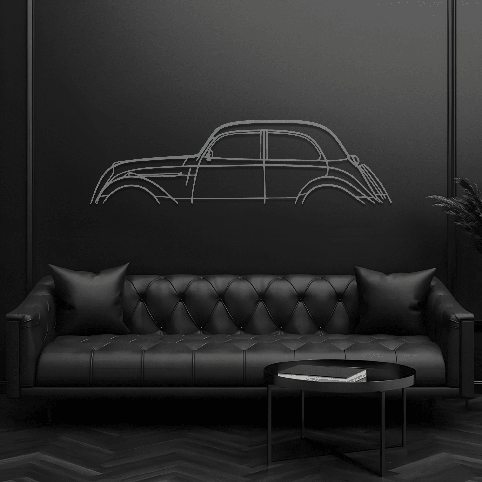 1949 202 Metal Wall Art – Peugeot Silhouette Steel Decor - CikosWallArt