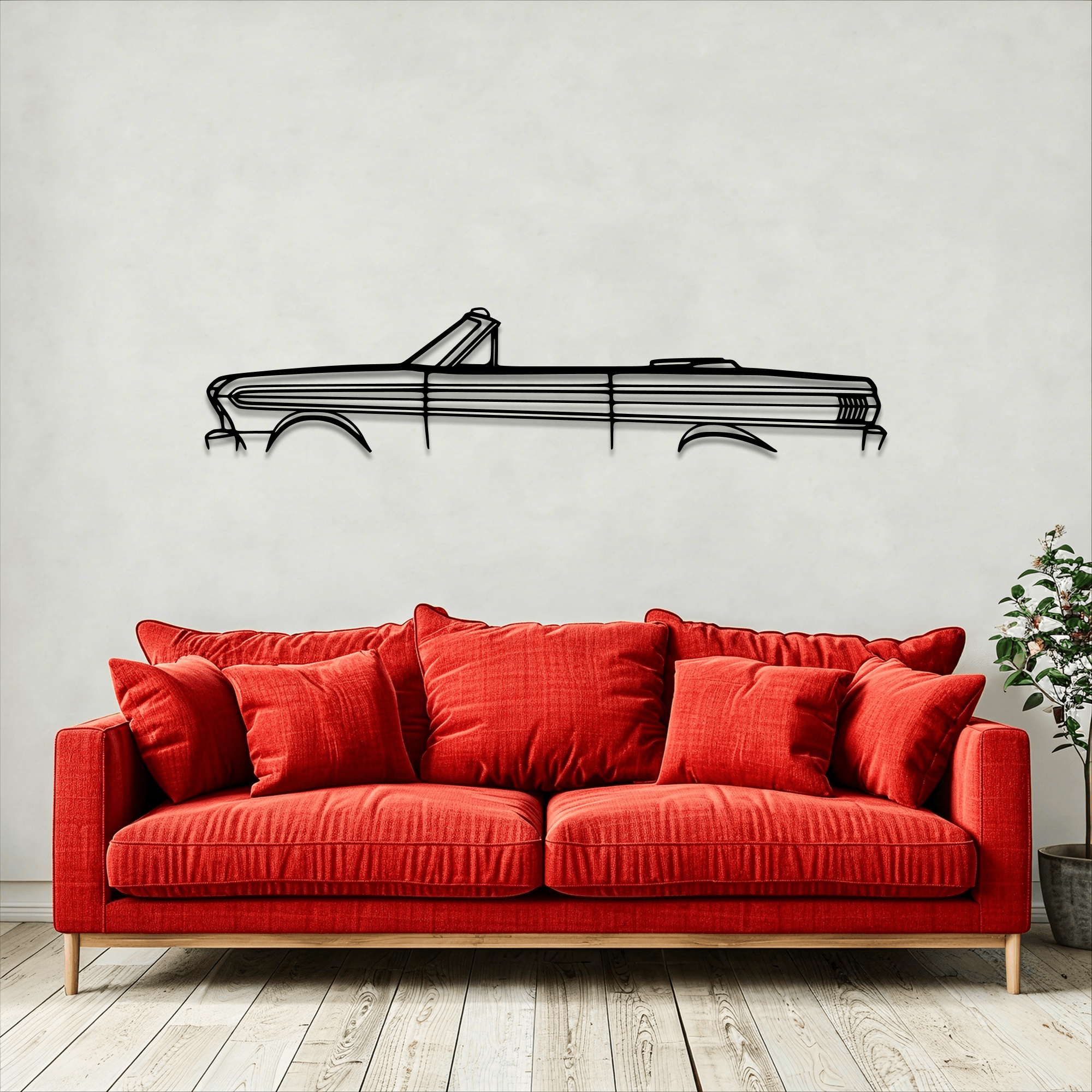 1964 Falcon Metal Wall Art – Ford Silhouette Steel Decor - CikosWallArt