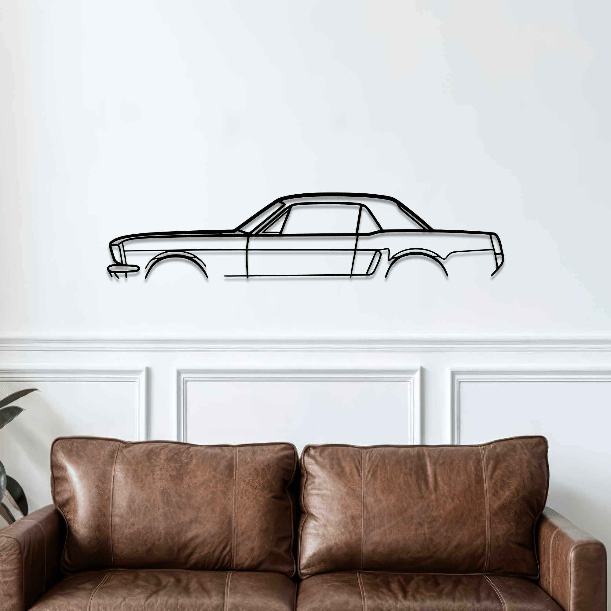 1965 Mustang Metal Wall Art – Ford Silhouette Steel Decor - CikosWallArt