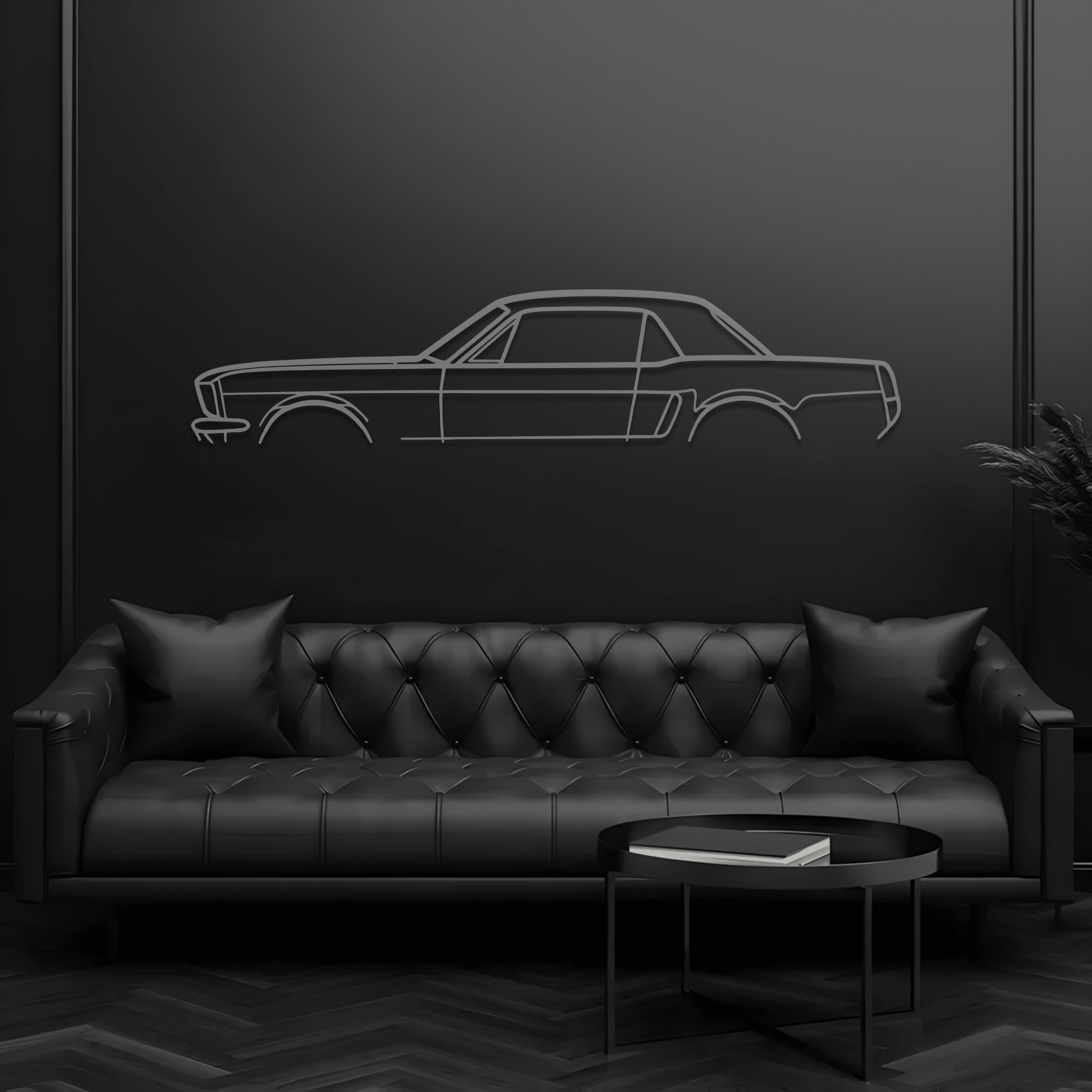 1965 Mustang Metal Wall Art – Ford Silhouette Steel Decor - CikosWallArt