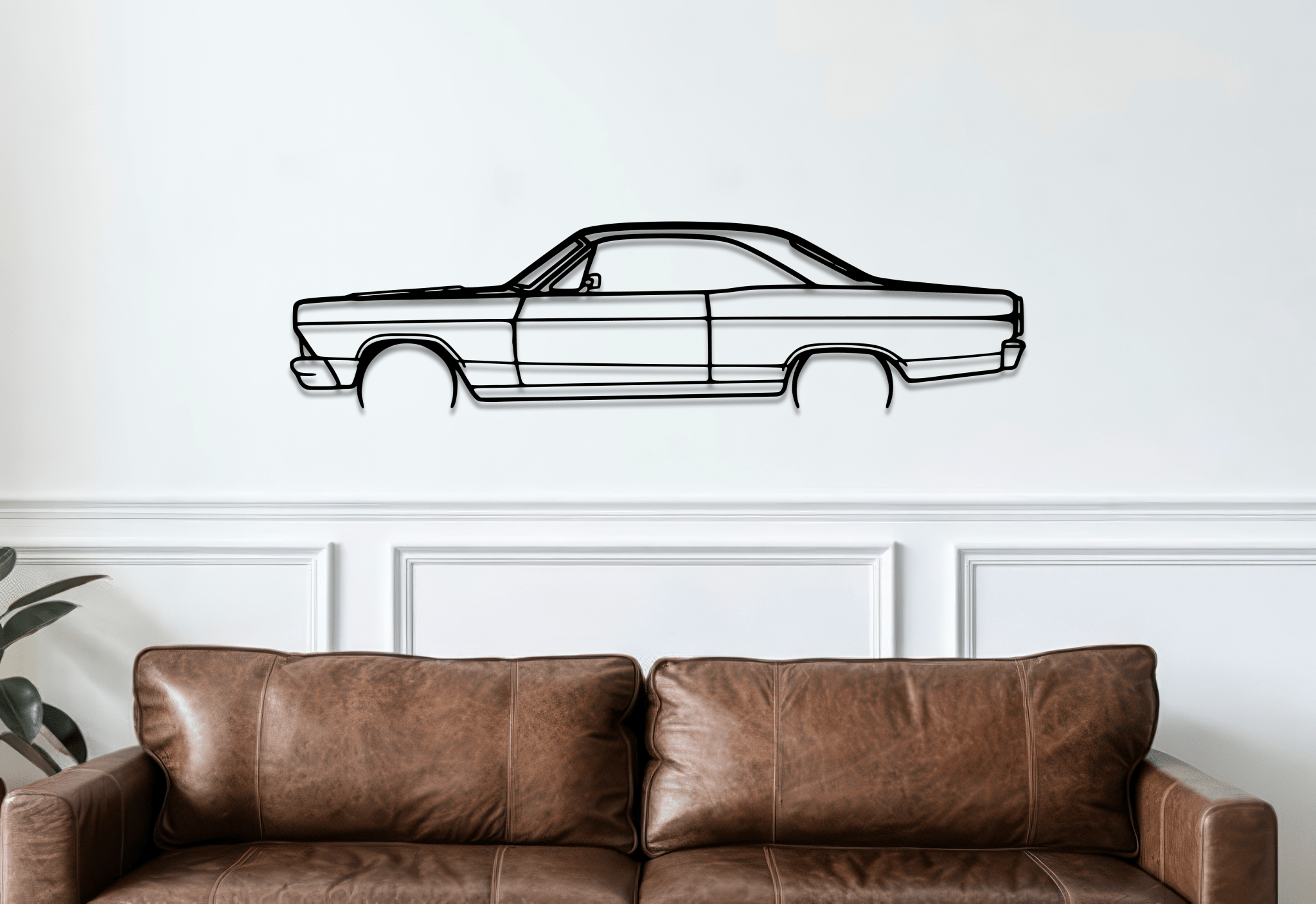1966 Fairlane Metal Wall Art – Ford Silhouette Steel Decor - CikosWallArt