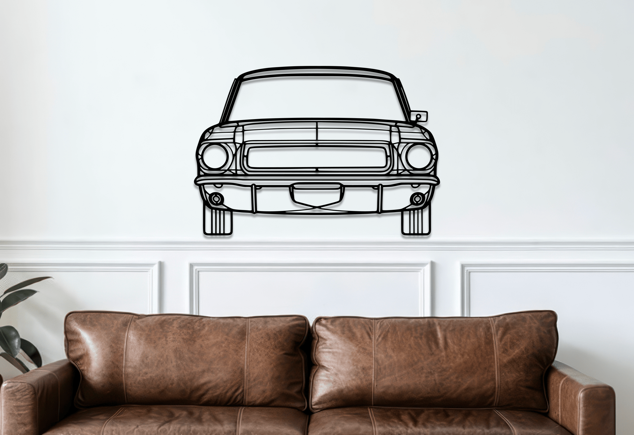 1968 Mustang Front Metal Wall Art – Ford Silhouette Steel Decor - CikosWallArt