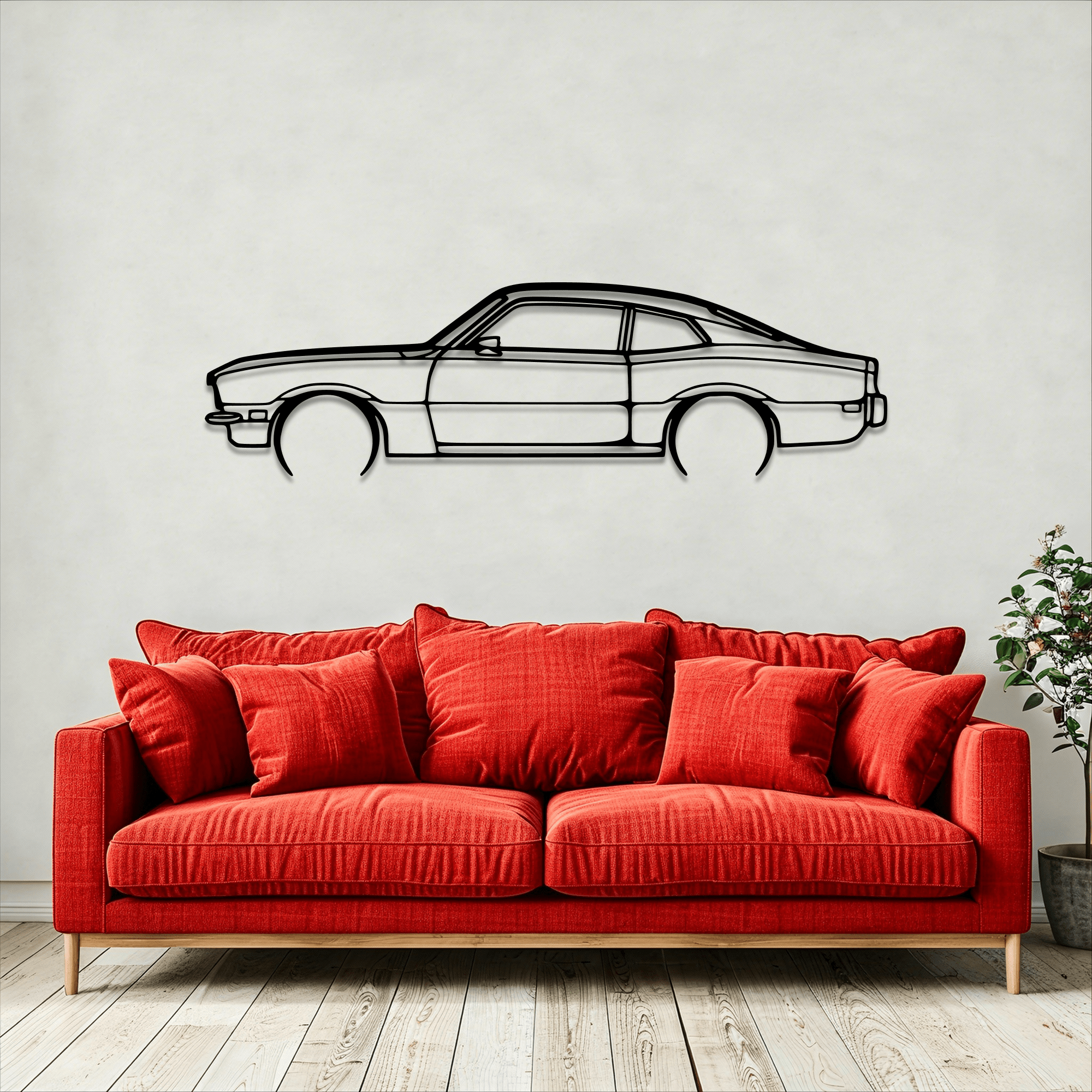 1970 Maverick Metal Wall Art – Ford Silhouette Steel Decor - CikosWallArt