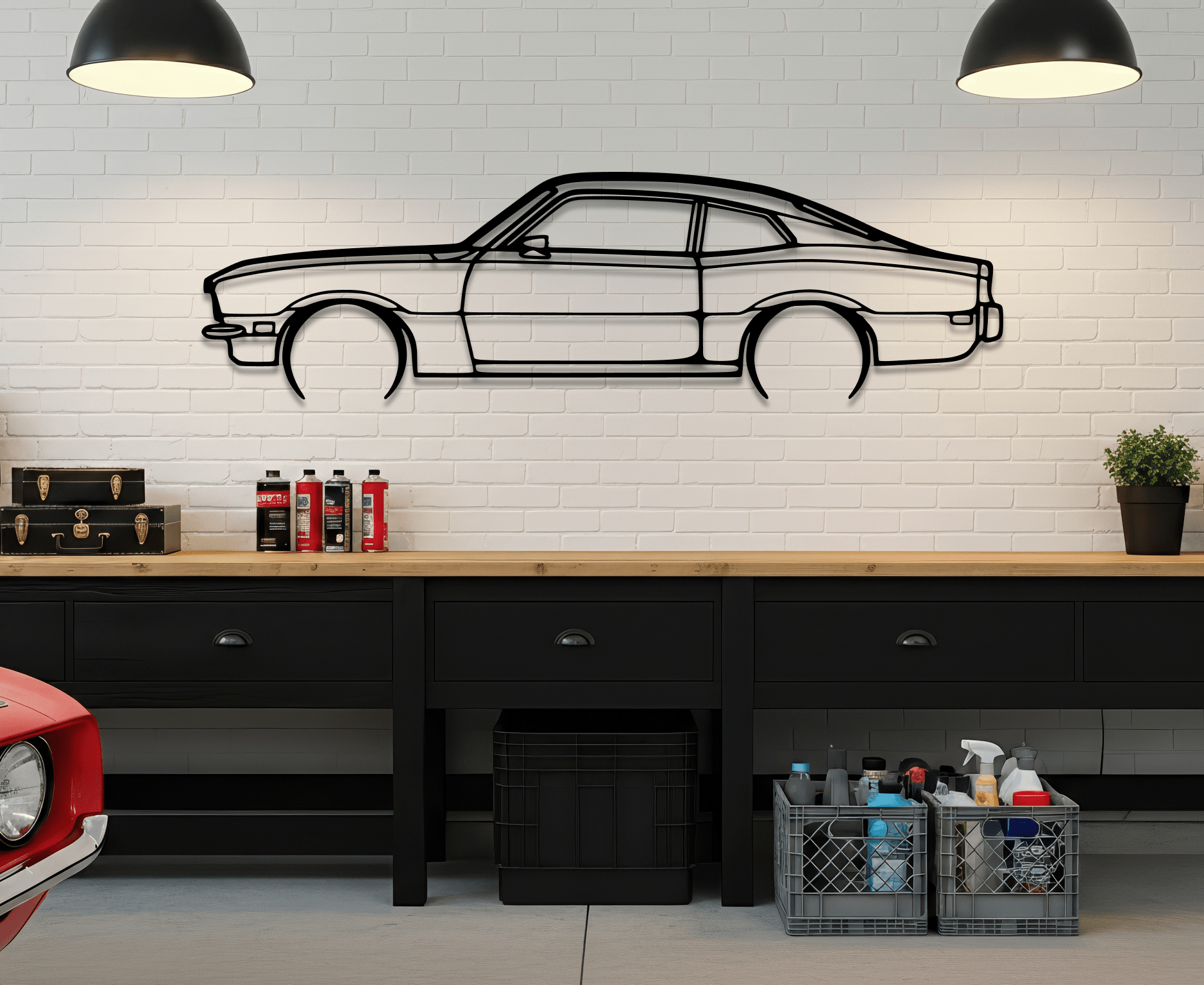 1970 Maverick Metal Wall Art – Ford Silhouette Steel Decor - CikosWallArt
