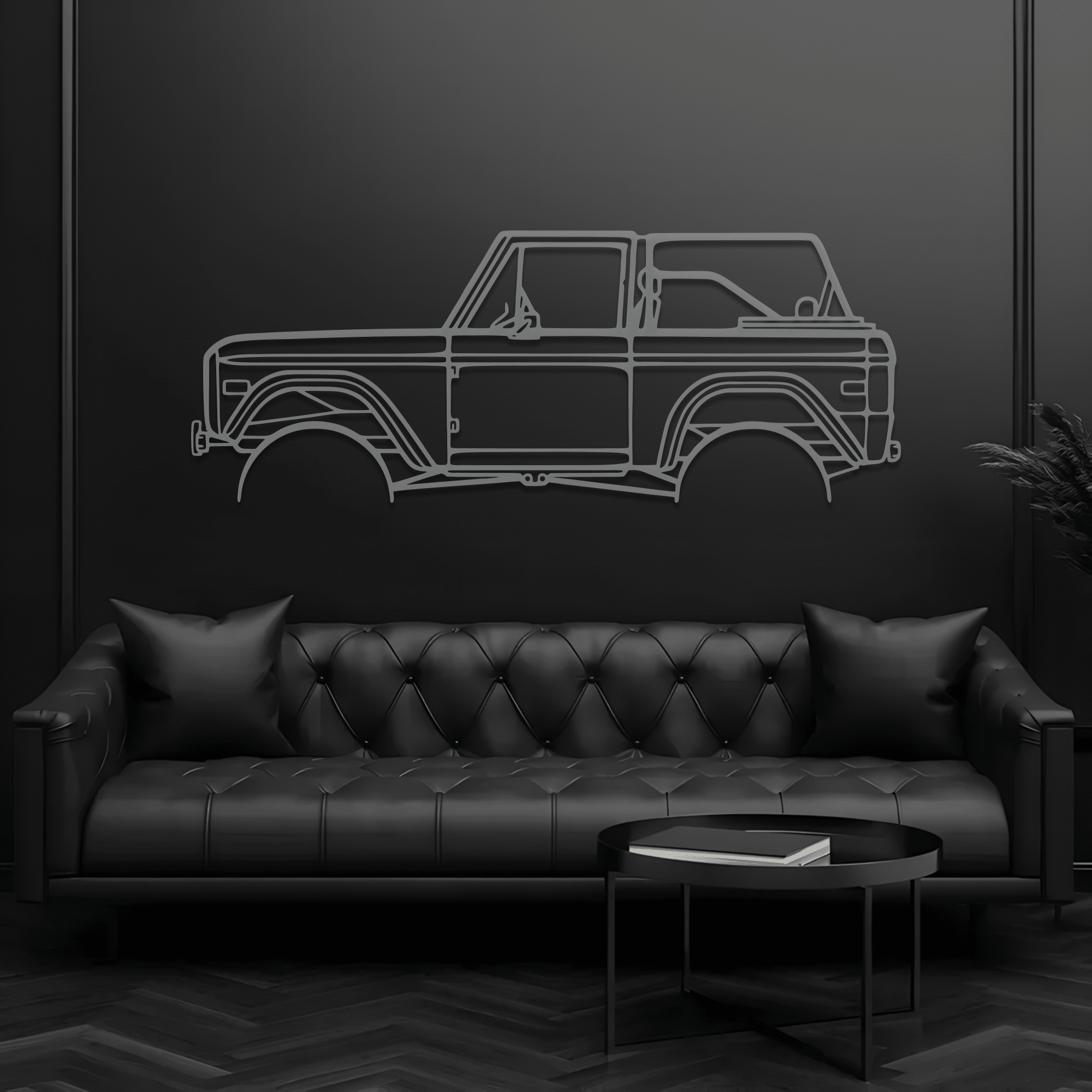 1971 Bronco Metal Wall Art – Ford Silhouette Steel Decor - CikosWallArt